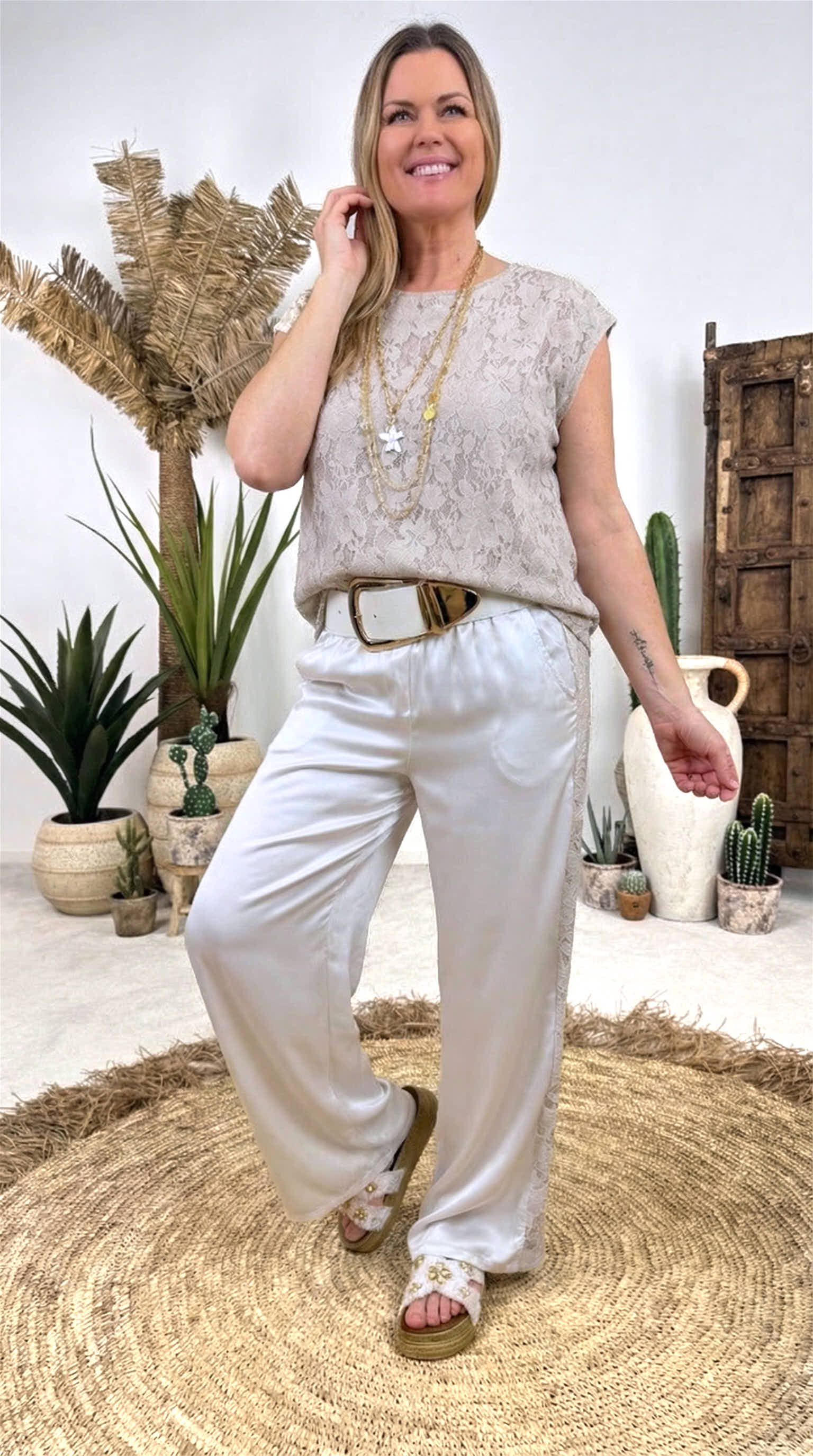 Seiden-Culotte Hose Pure Summer *Beige*