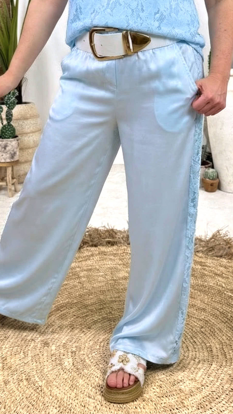 Seiden-Culotte Hose Pure Summer *Blau*