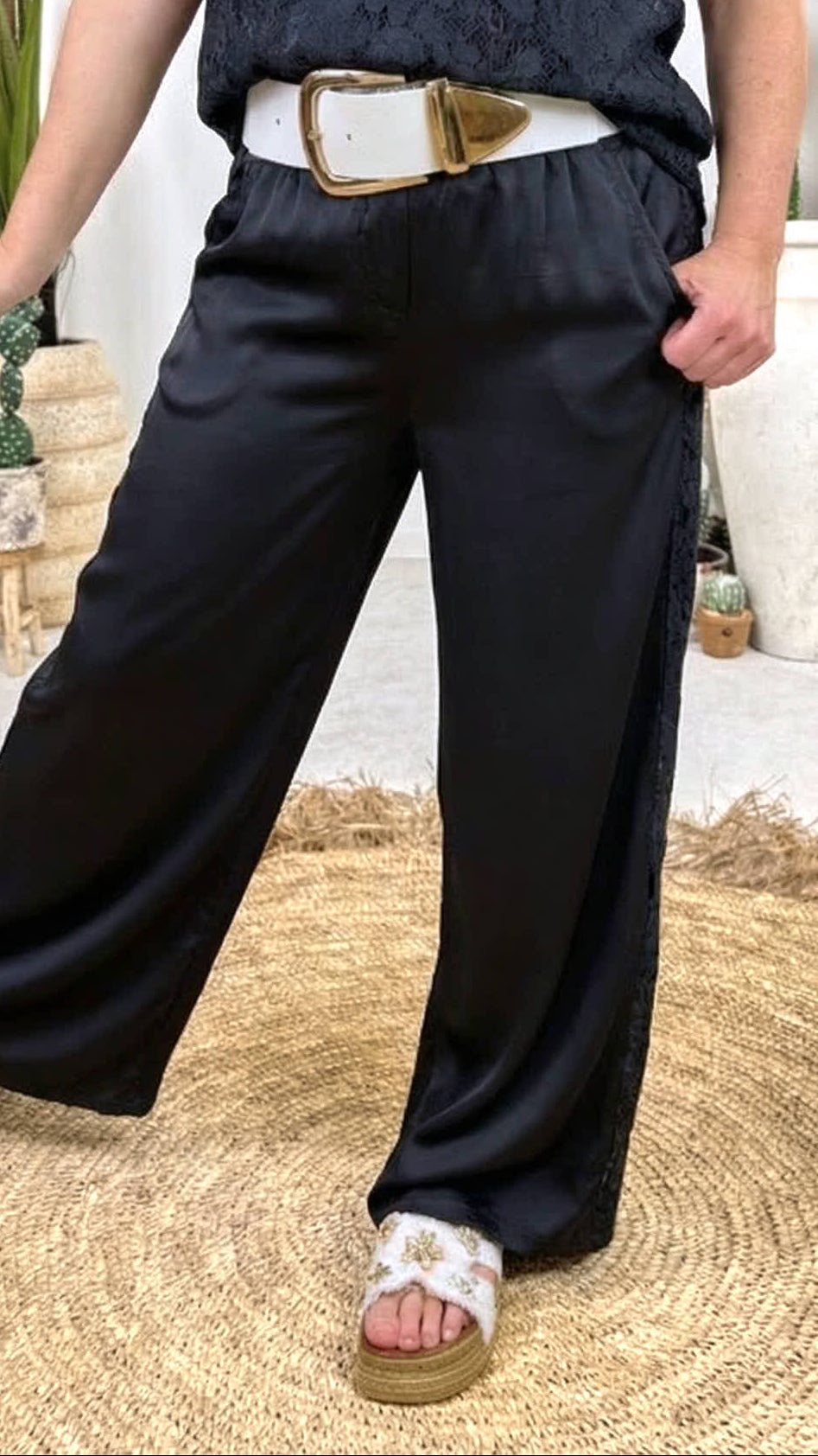 Seiden-Culotte Hose Pure Summer *Schwarz*