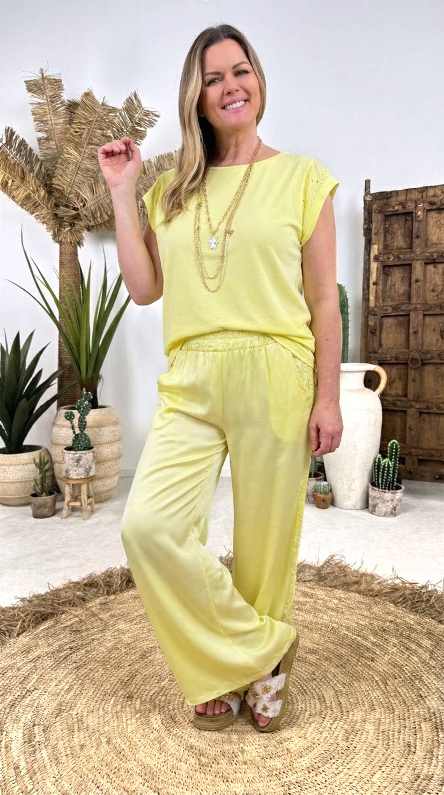 Seiden-Culotte Hose Pure Summer *Gelb*