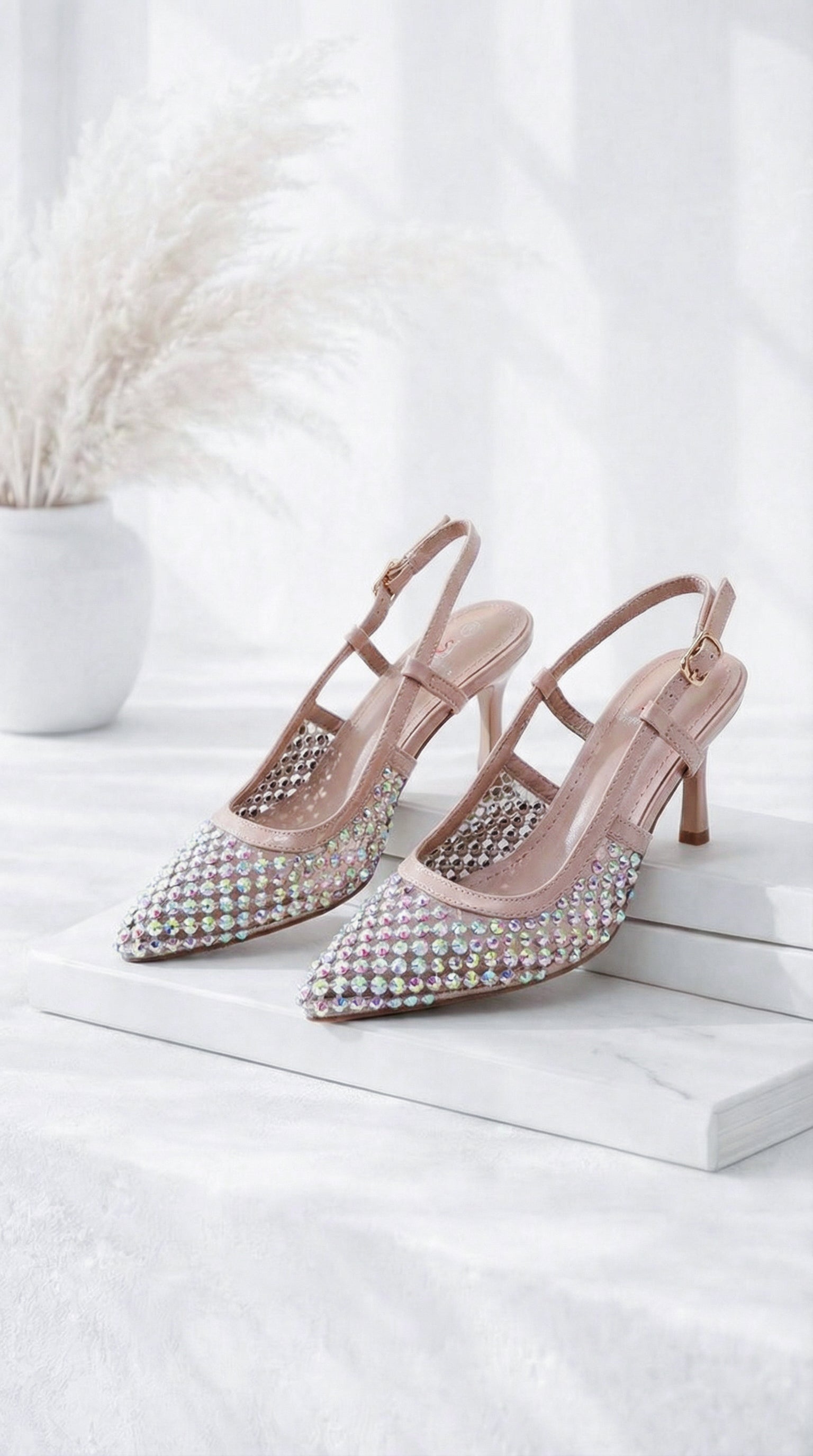 Absatzsandale Diamond Step *Nude*