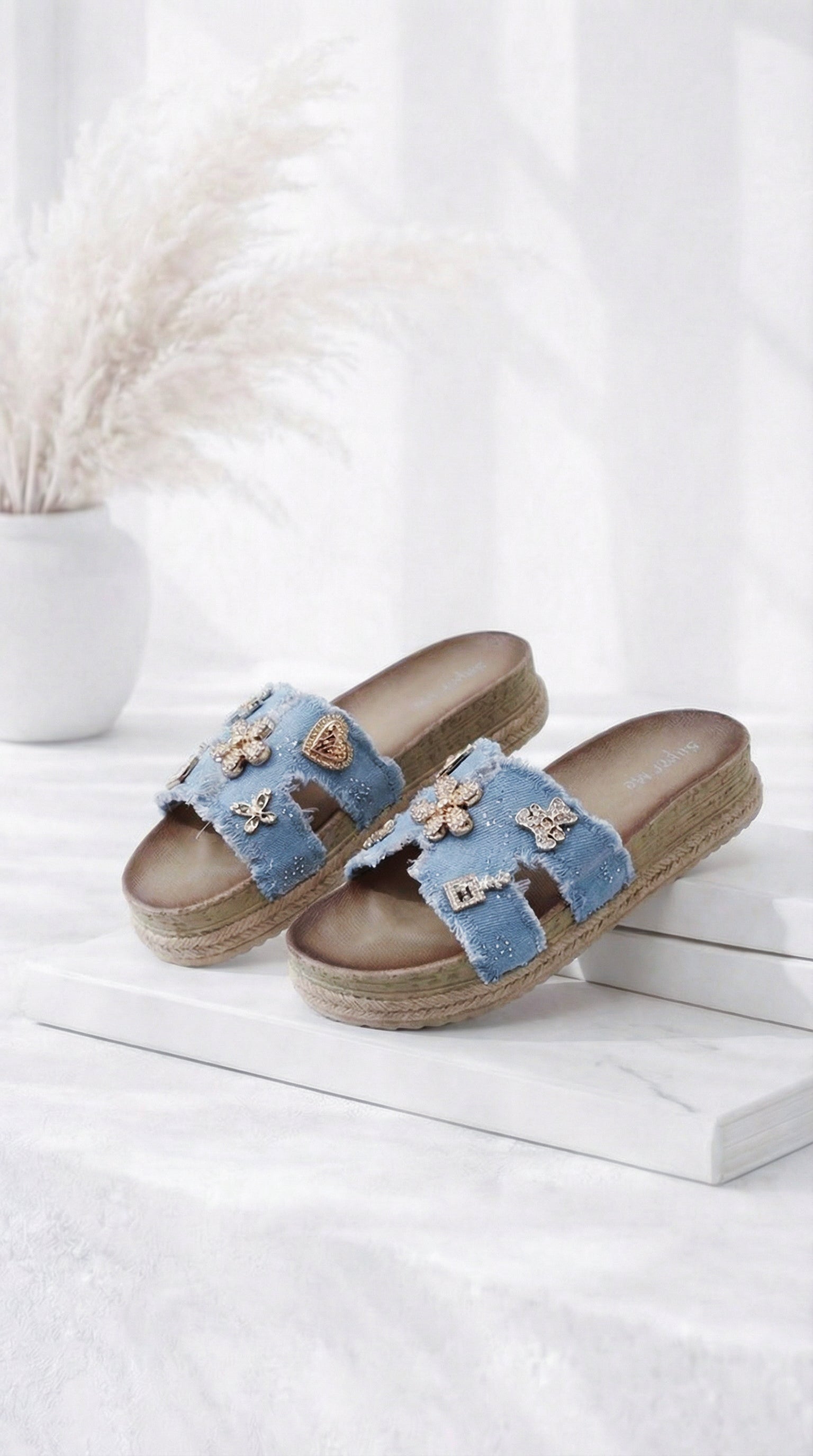 Sandale Golden Boho *Blau*