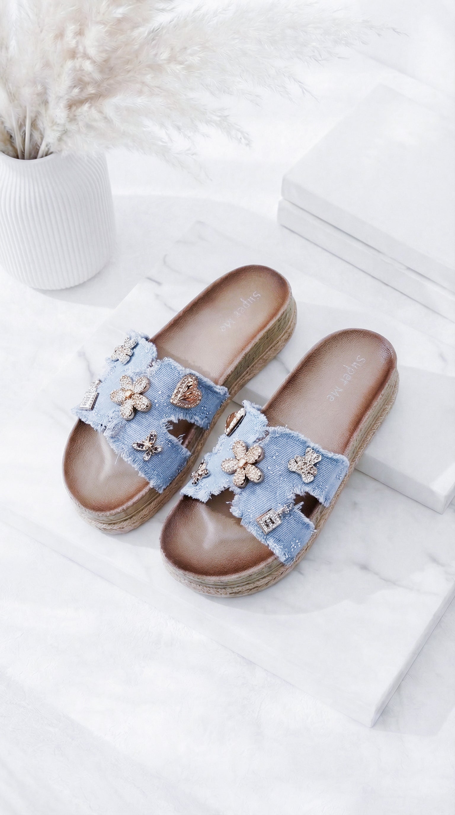 Sandale Golden Boho *Blau*