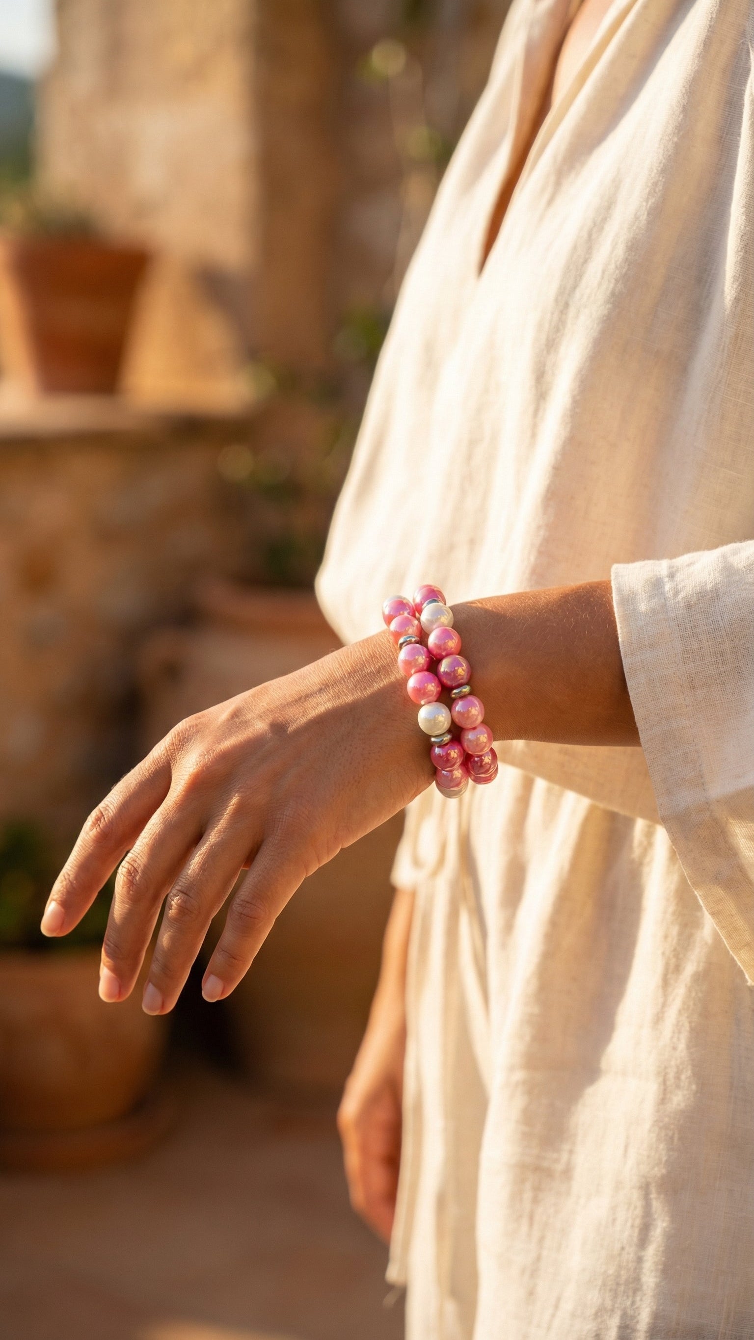 Perlenarmband Joy Vibes *Pink*