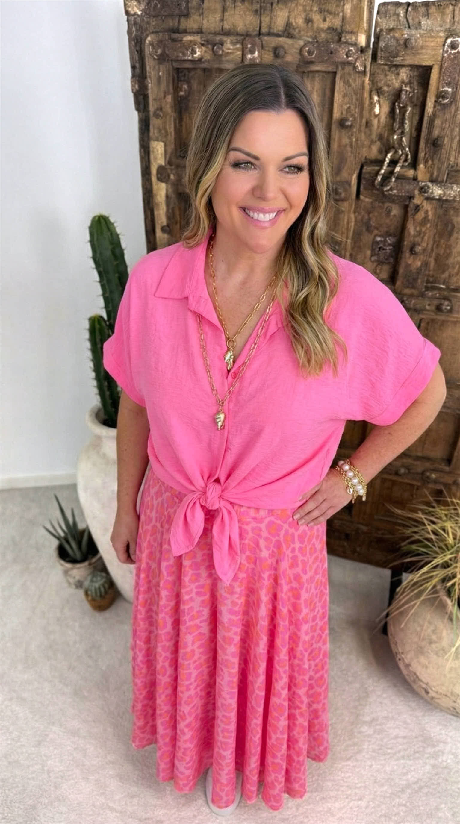 Bluse Summer Breeze *Neon Pink*