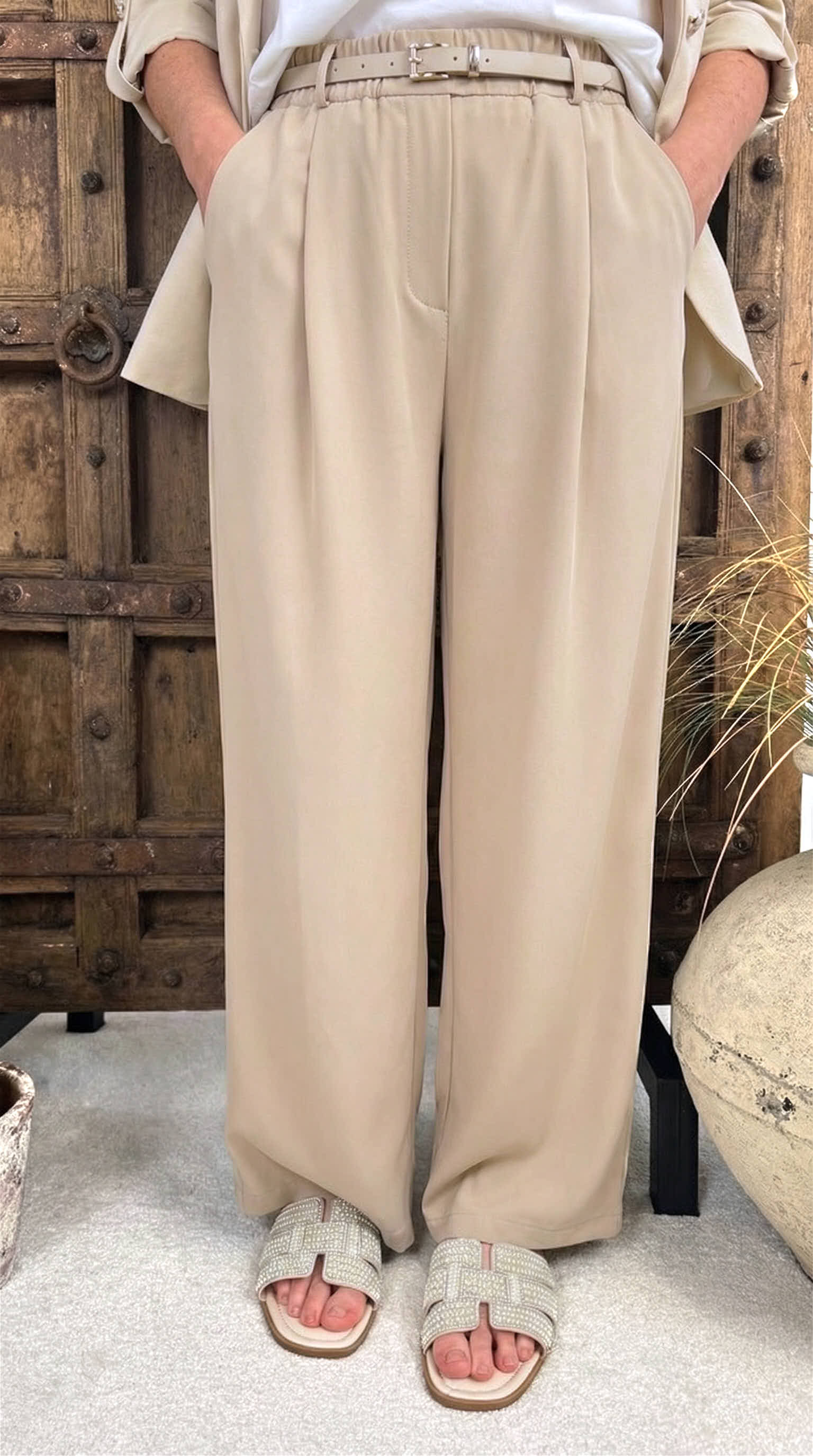 Weite Hose Boss Mood *Camel-Hell*