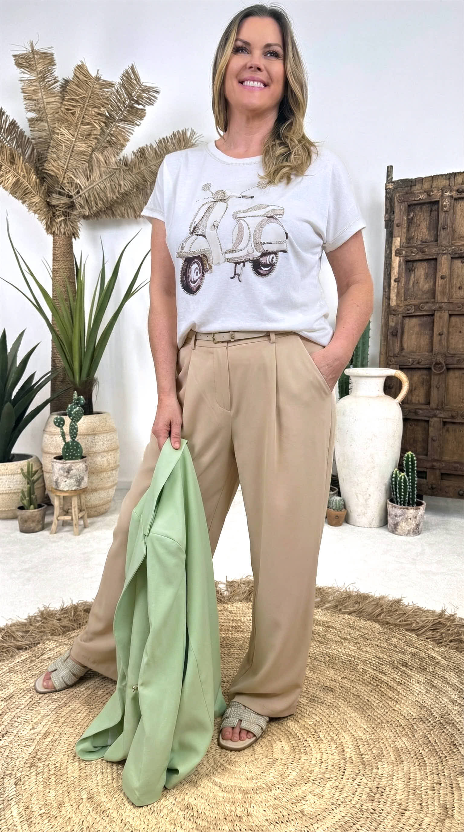 Weite Hose Boss Mood *Camel-Hell*