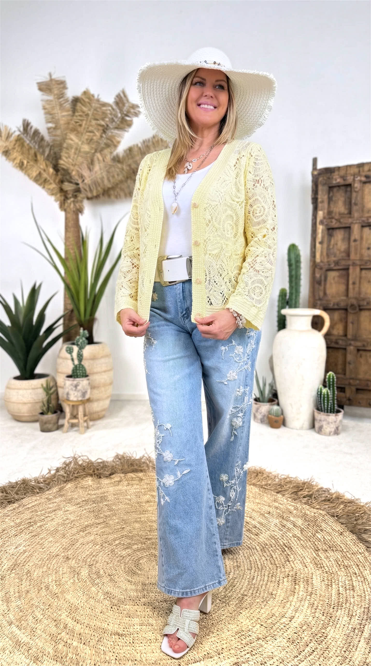 Häkel-Cardigan Ibiza Lace *Creme*