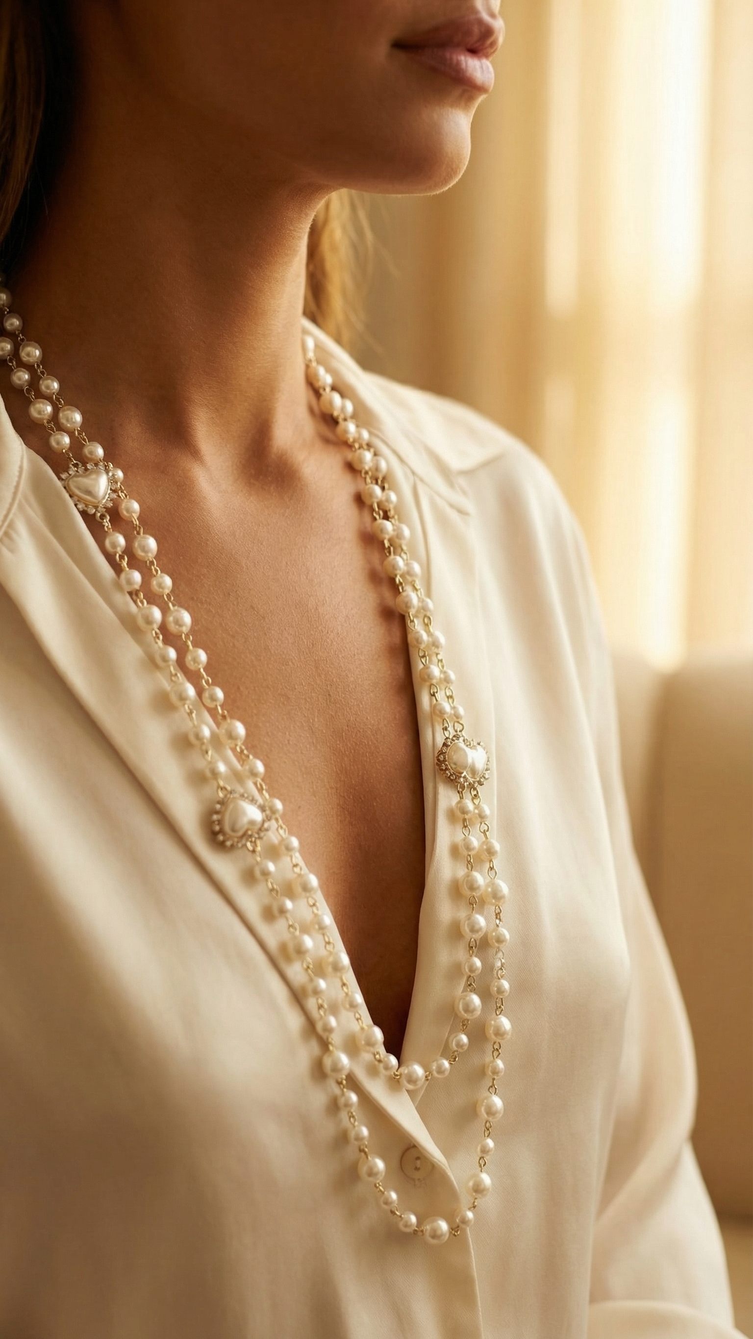 Lange Halskette Pearl Queen
