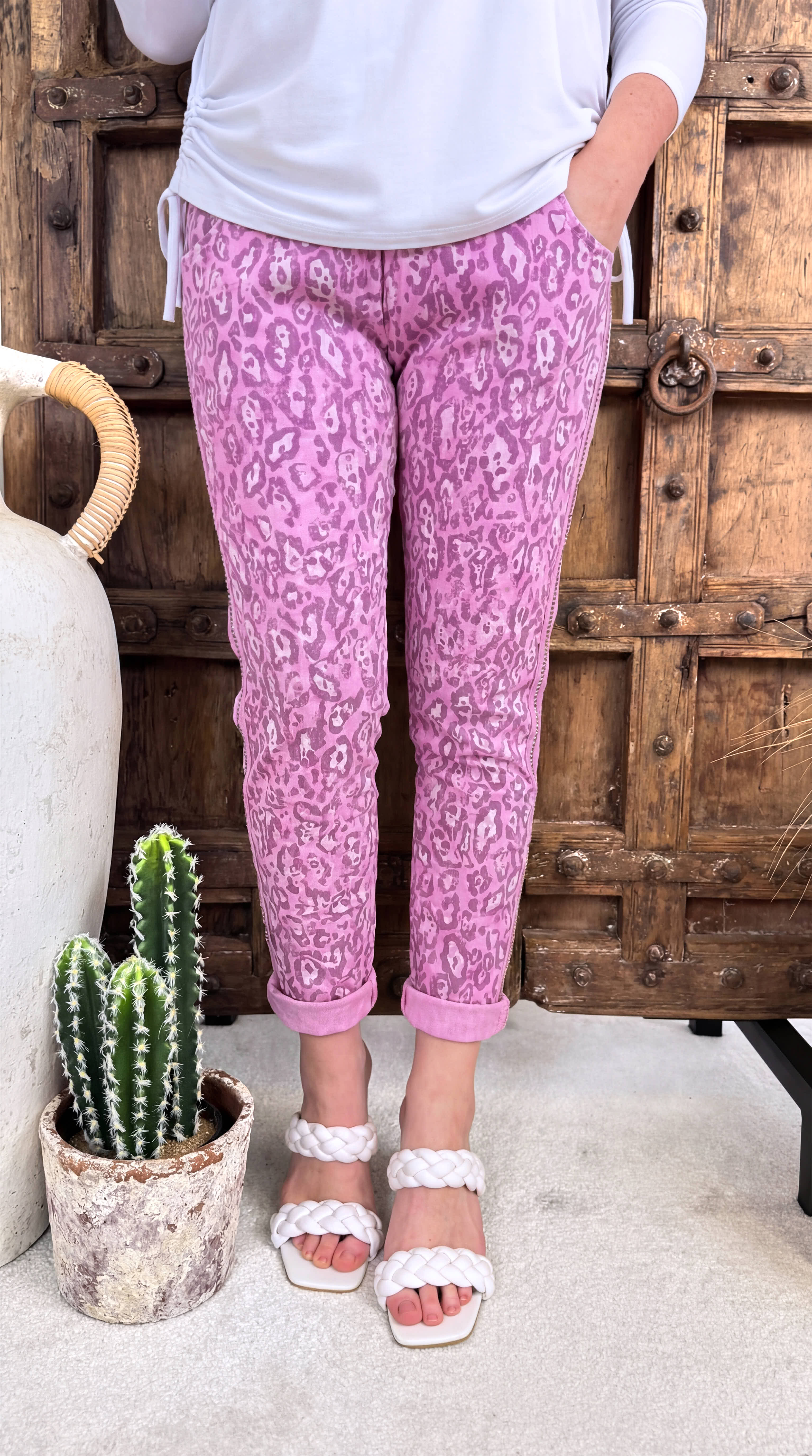Jogpants Broken Leopard *Pink*