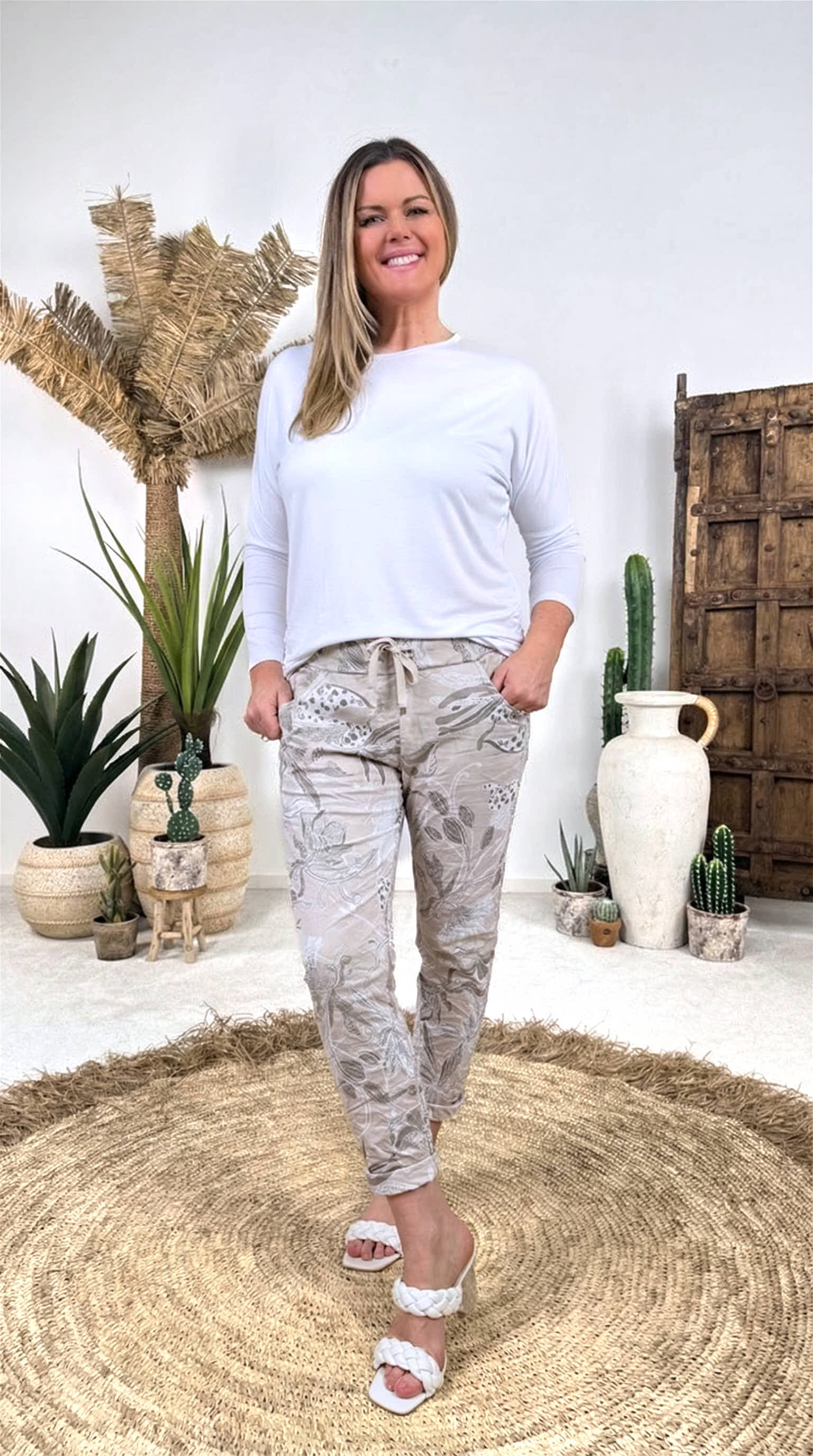 Jogpants Wild Blossom *Beige*