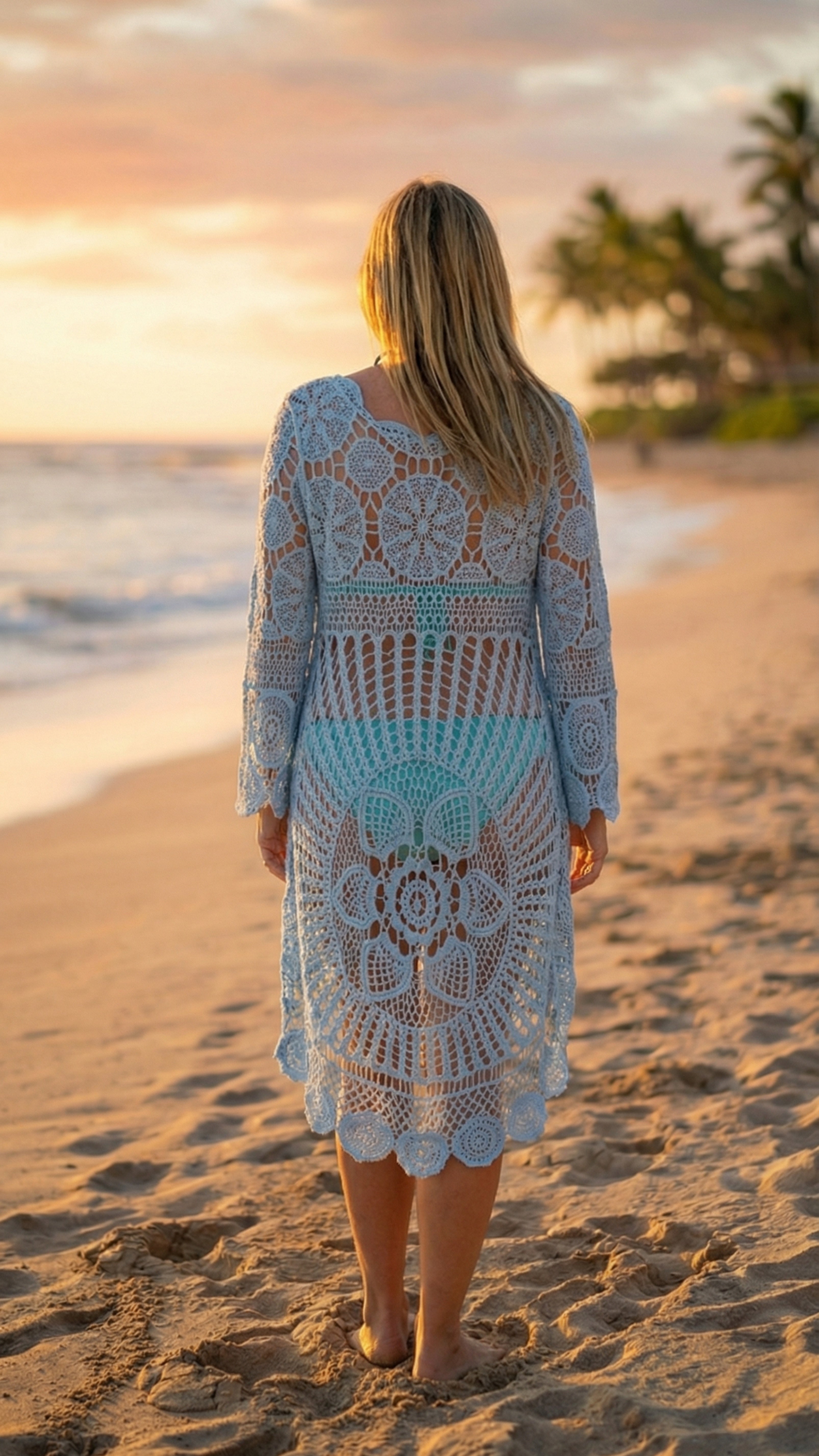 Häkelkleid Beach Goddess *Hellblau*