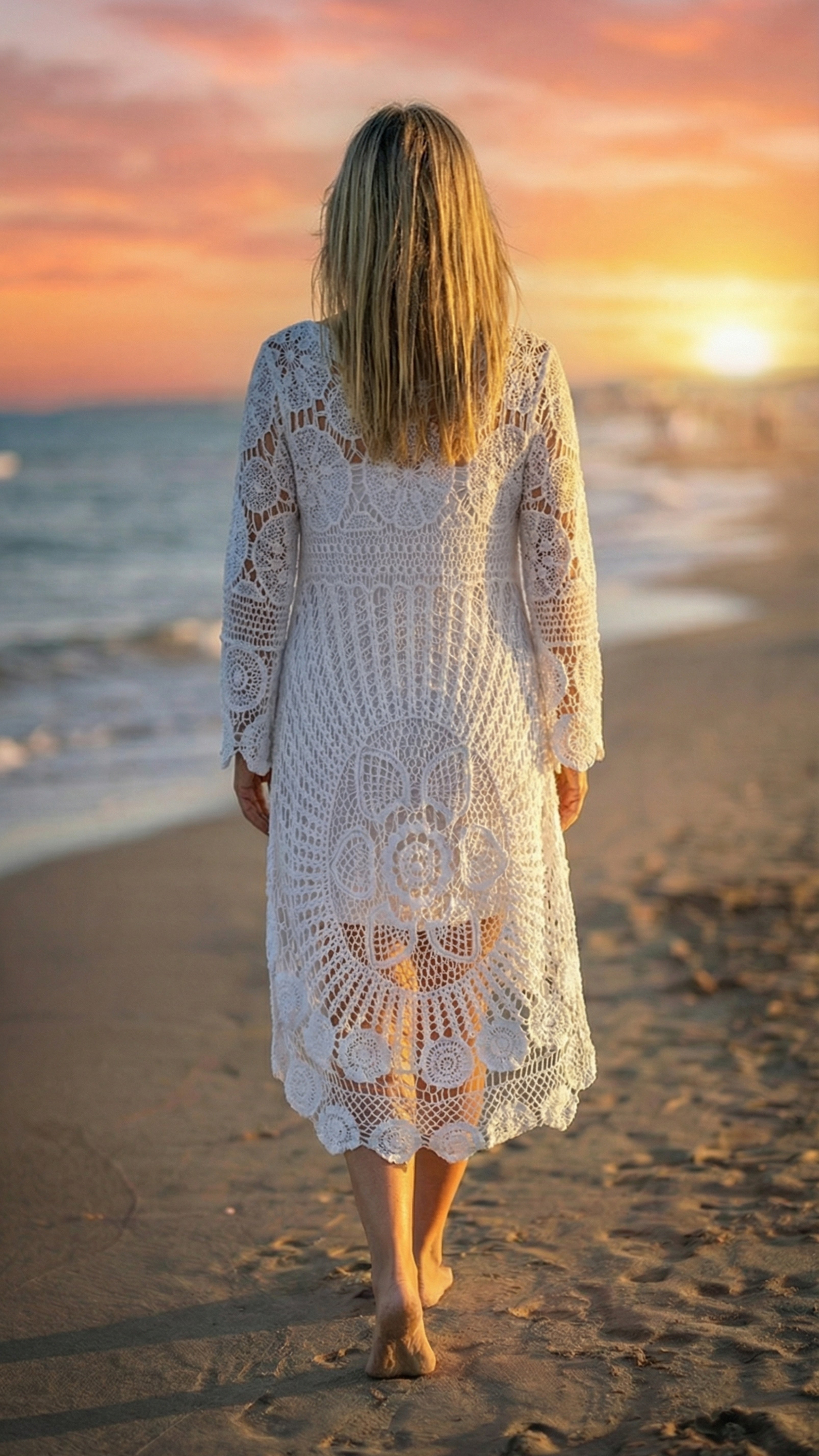 Häkelkleid Beach Goddess *Weiß*