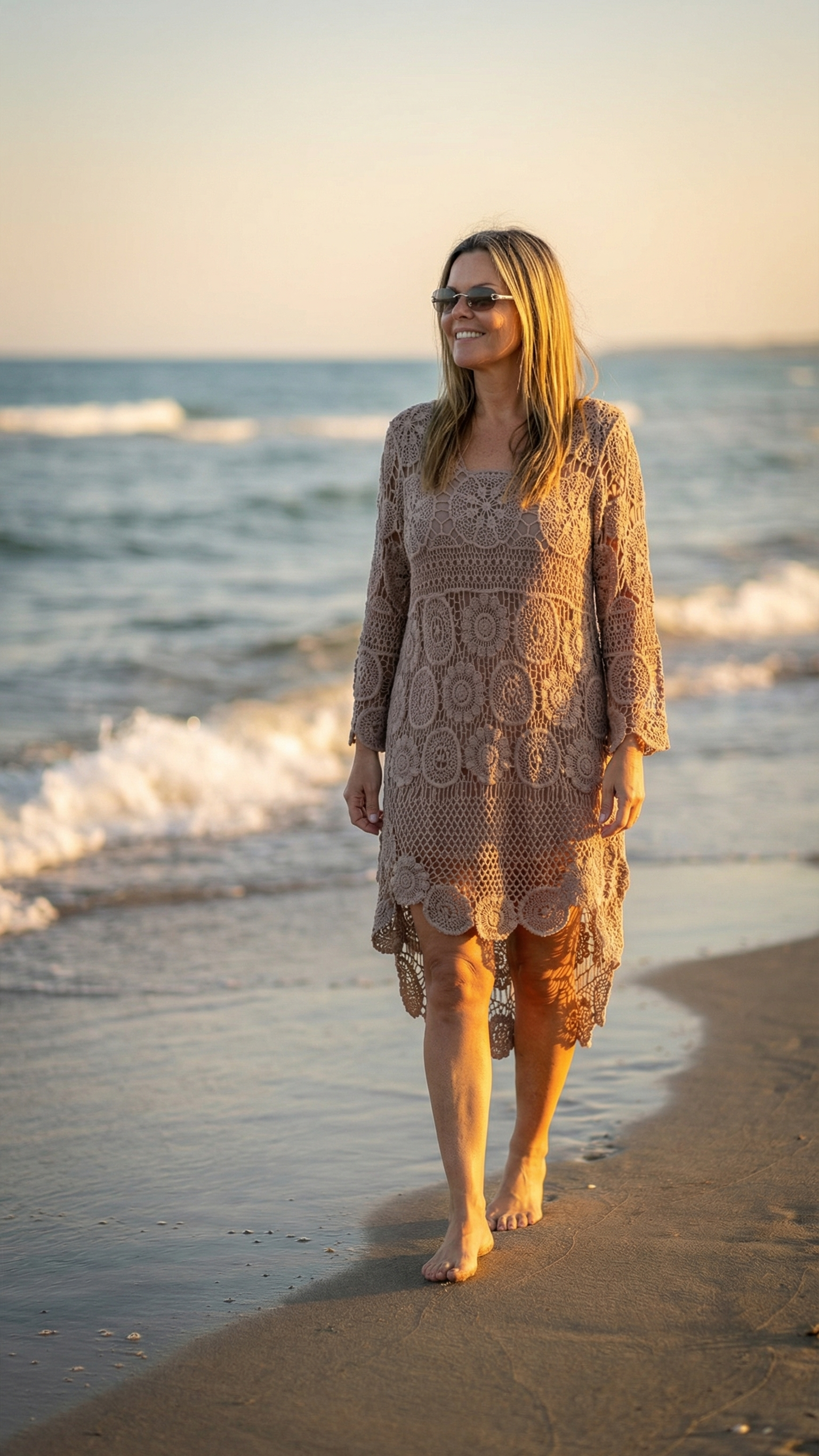 Häkelkleid Beach Goddess *Taupe*