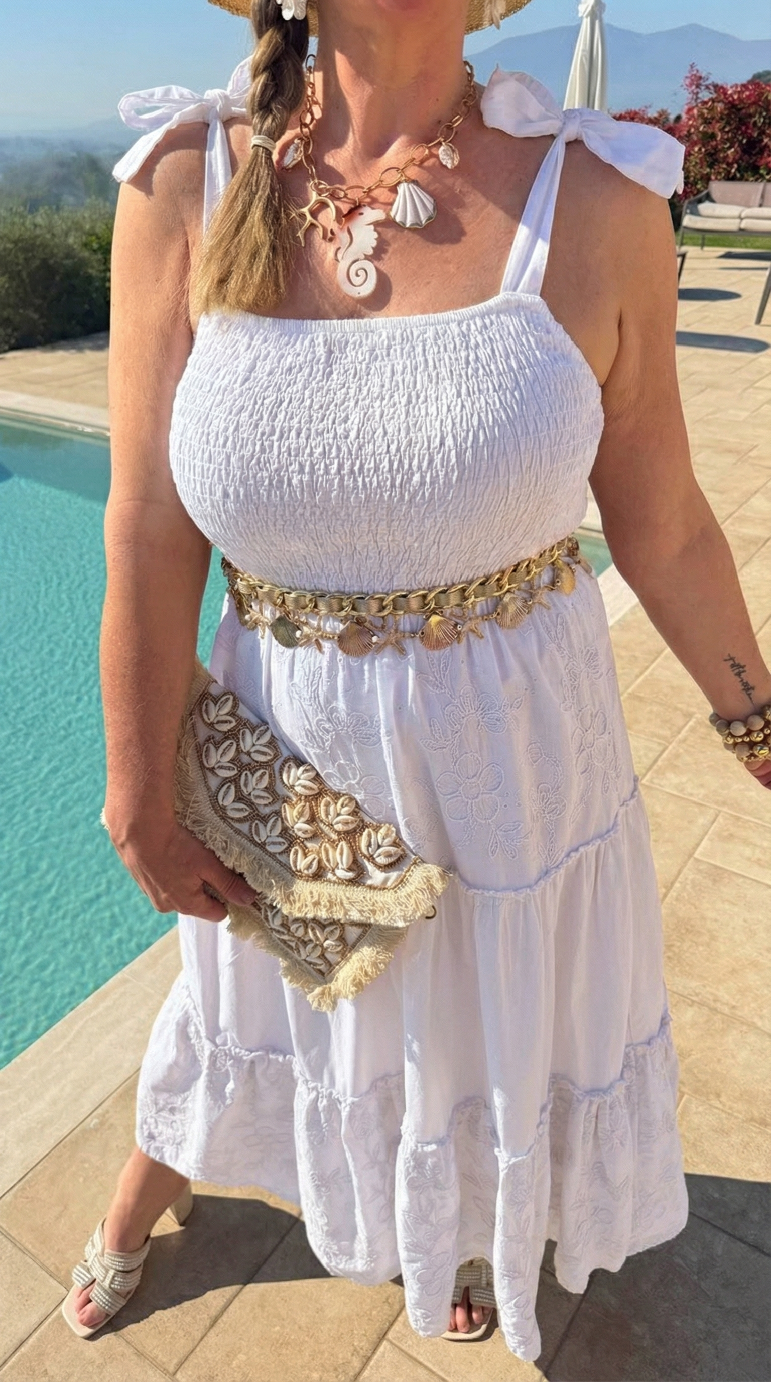 Langes Kleid Goddess *Weiß*