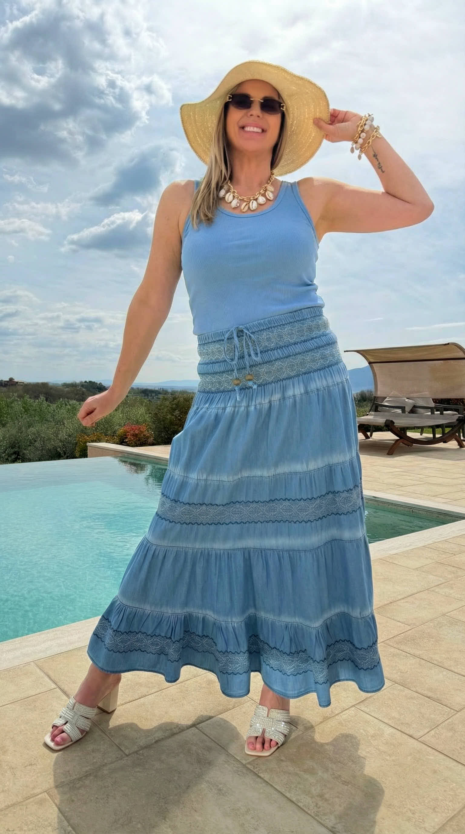 Ripp-Top Capri Soft *Blau*