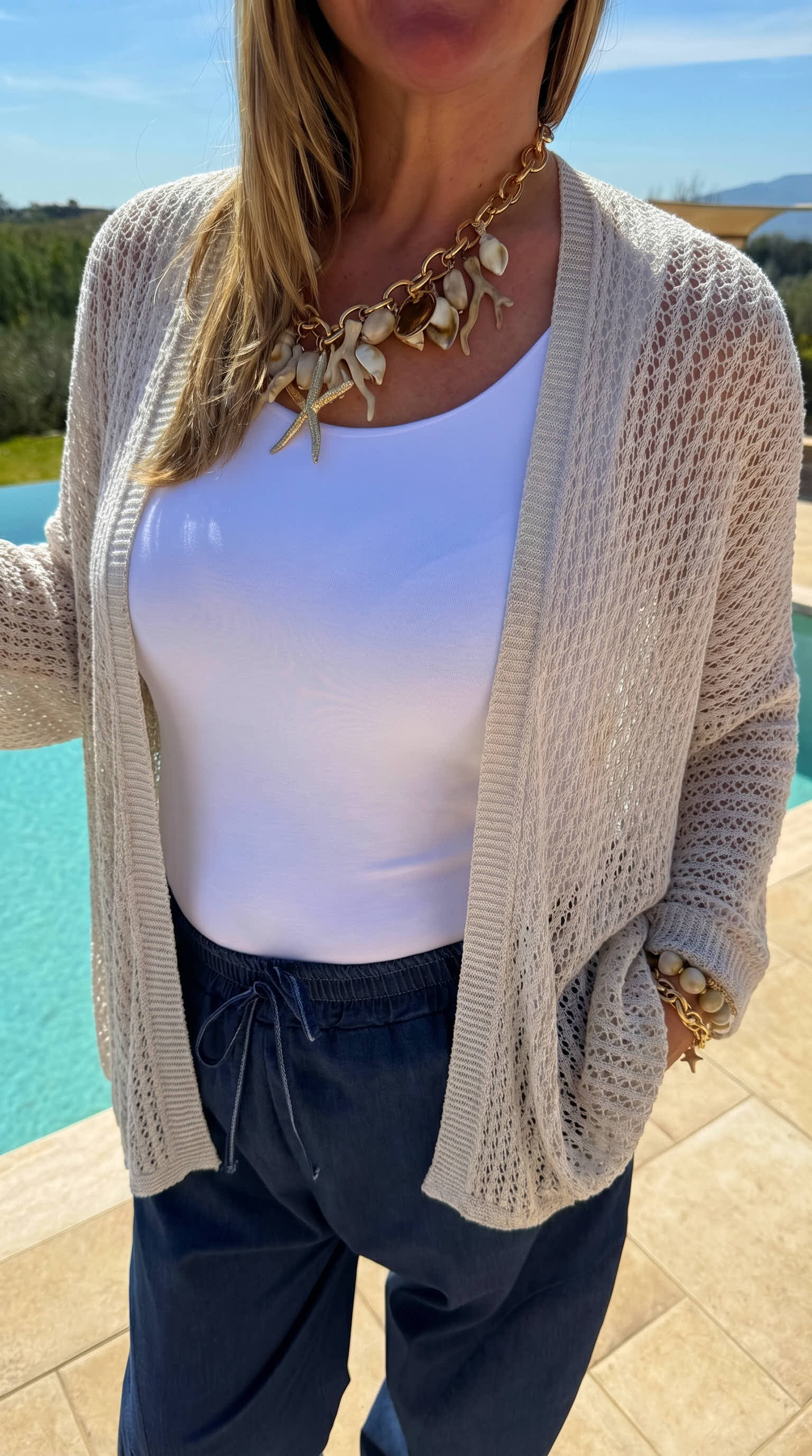 Cardigan Milano Mesh *Beige*