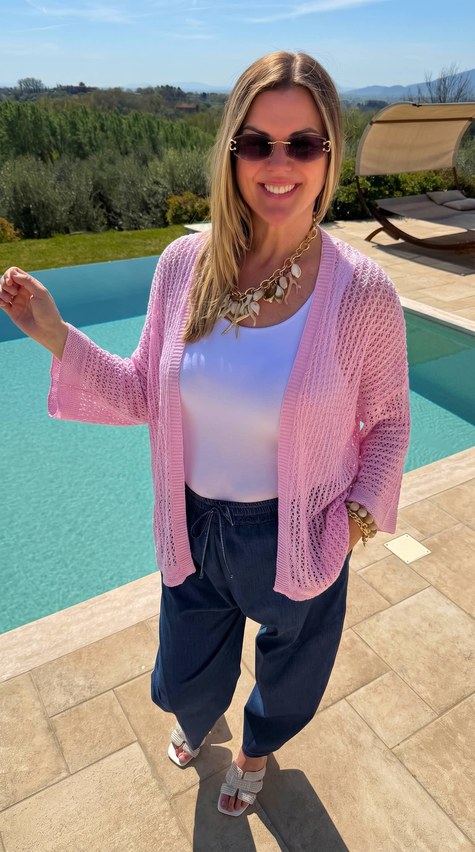 Cardigan Milano Mesh *Rosa*