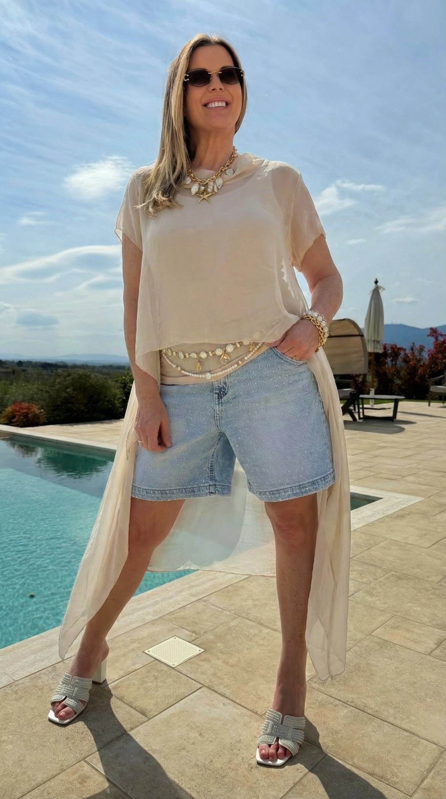 Seidenkaftan Pure Flow *Beige*