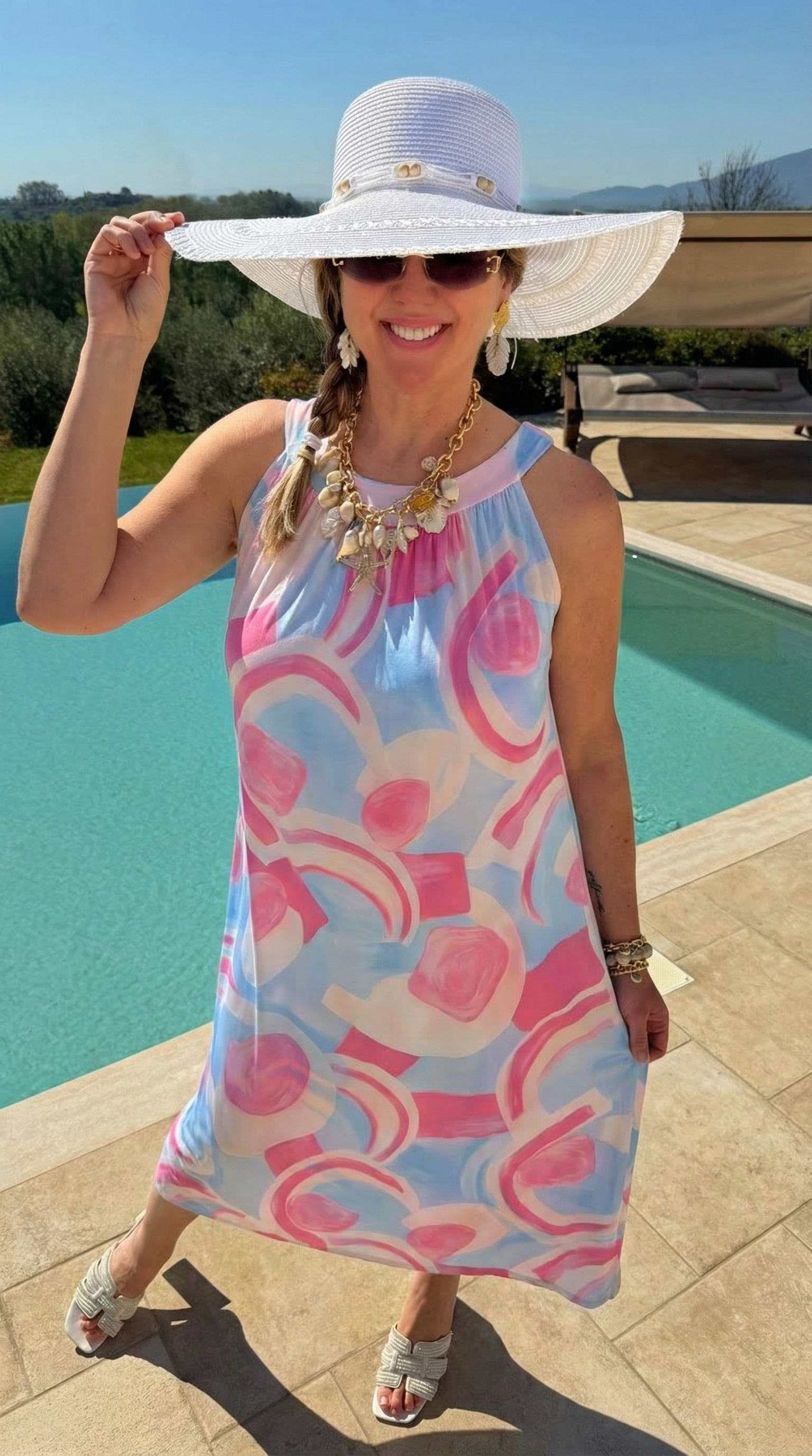 Kleid Color Beach *Pink/Blau*
