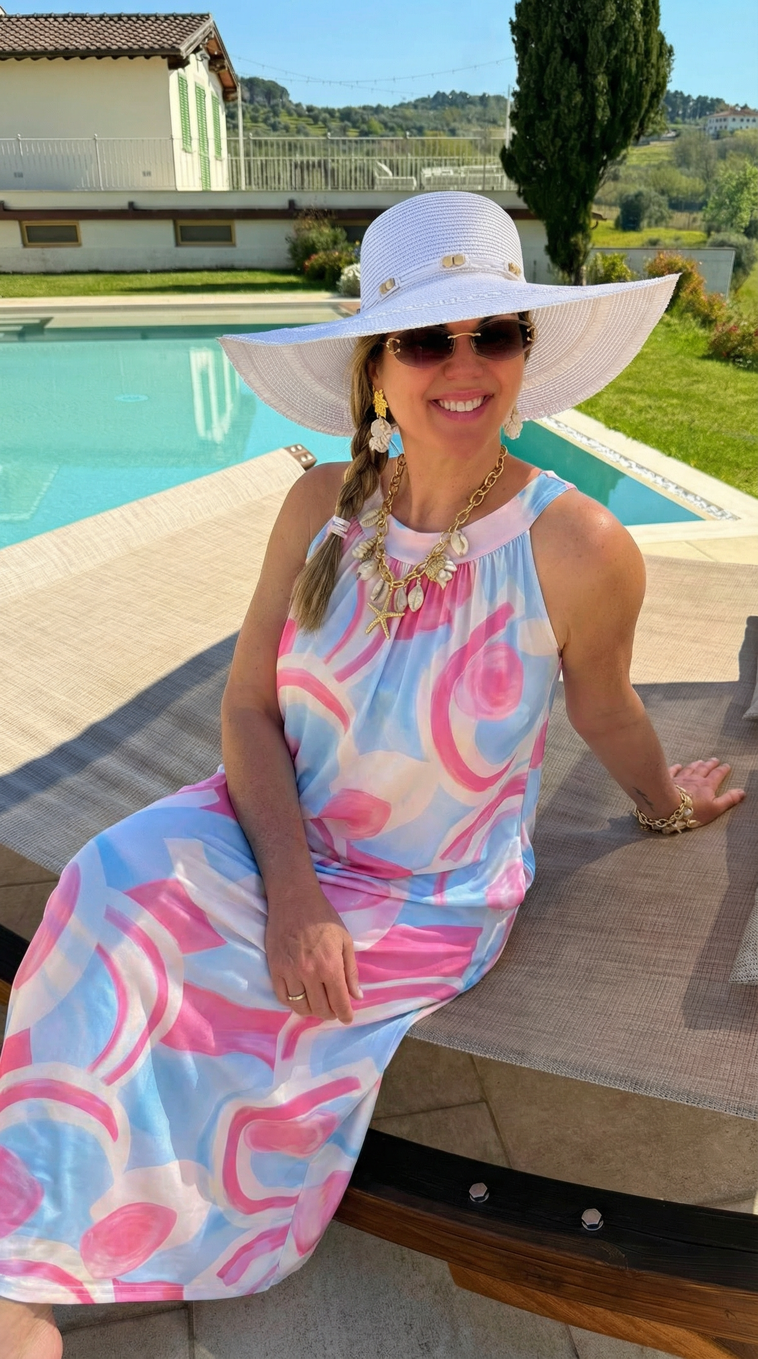 Kleid Color Beach *Pink/Blau*