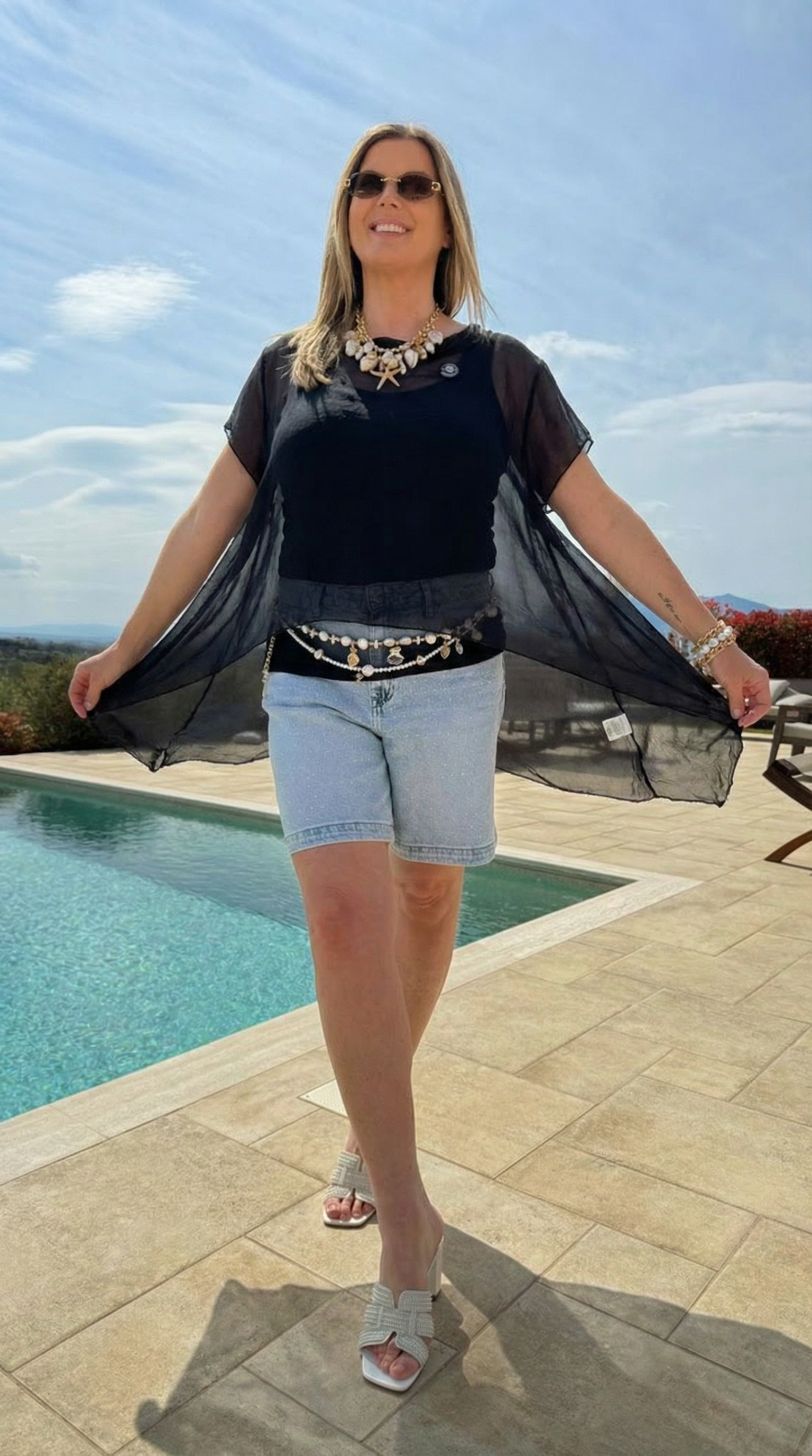 Seidenkaftan Pure Flow *Schwarz*