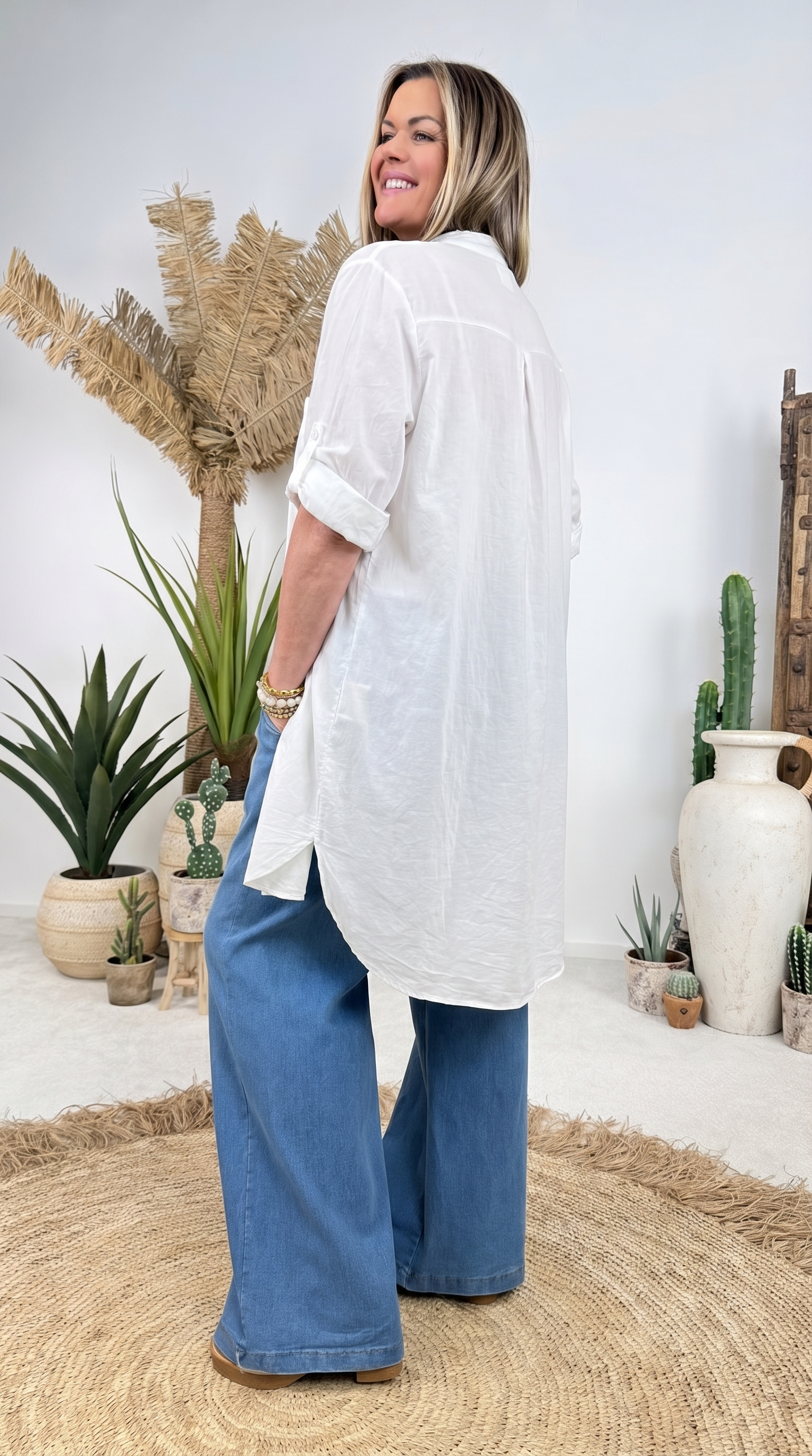 Long-Bluse Azure Mood *Weiß*