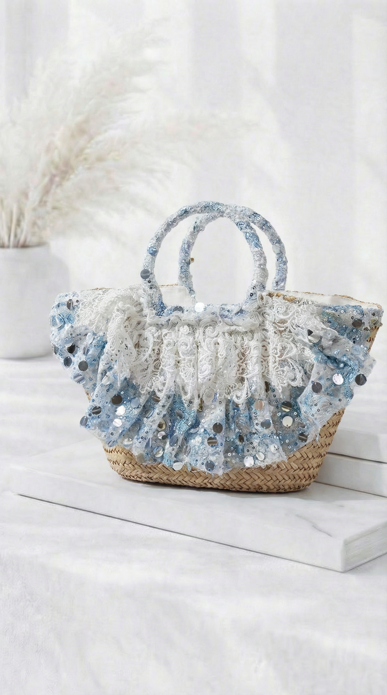 Korbtasche Glam Lace