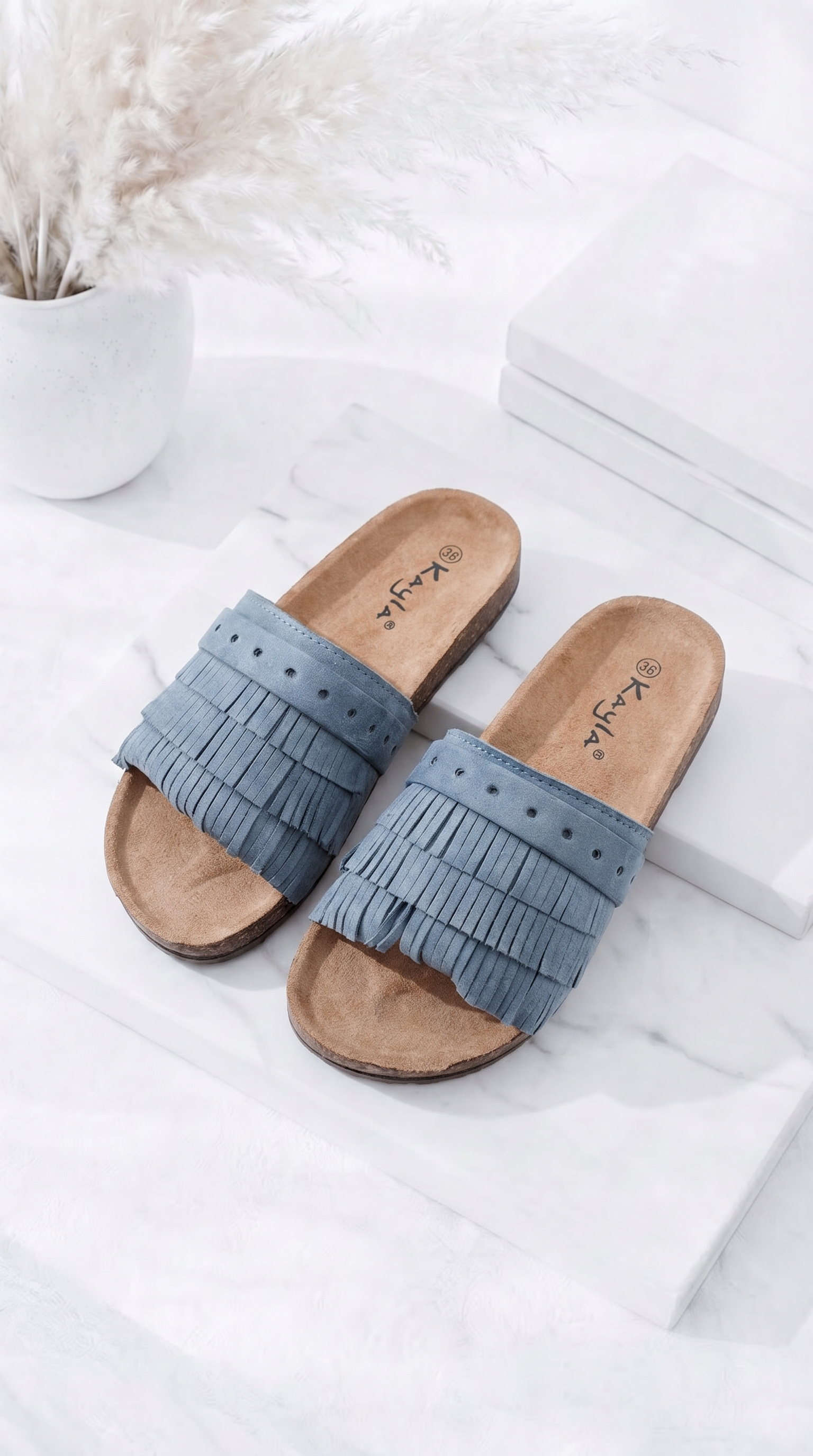 Sandale Fringe Walk *Blau*