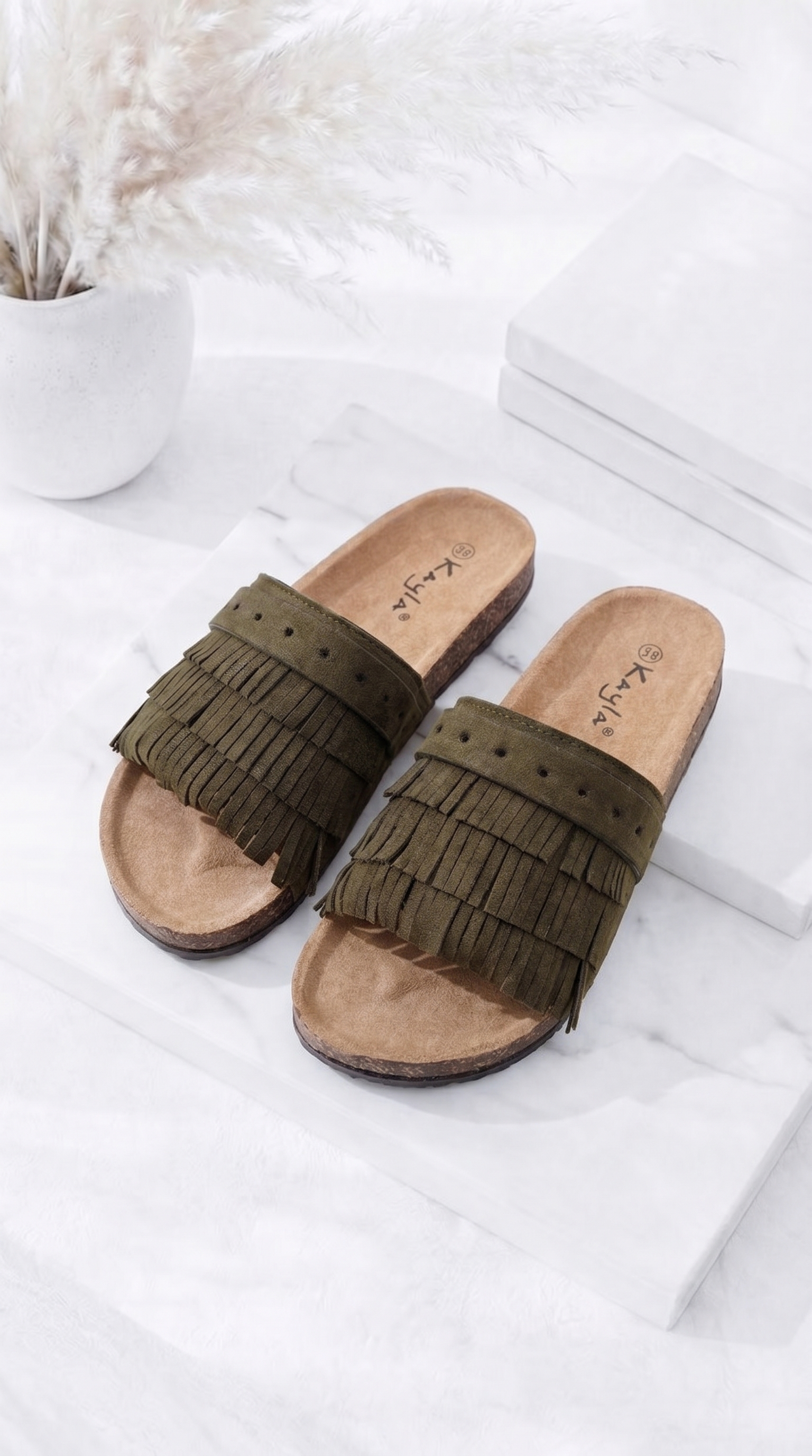 Sandale Fringe Walk *Khaki*