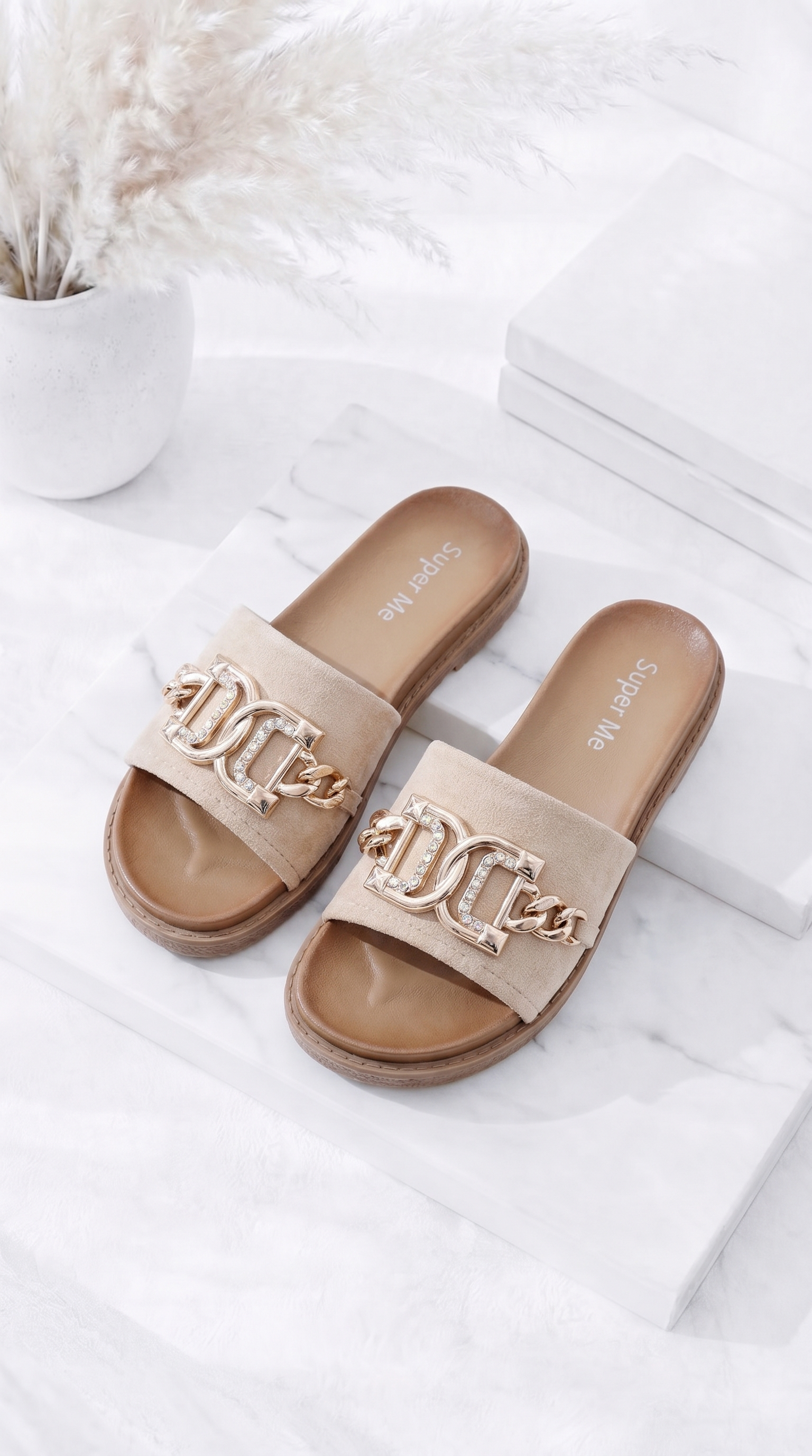 Sandale Gold Chain *Beige*