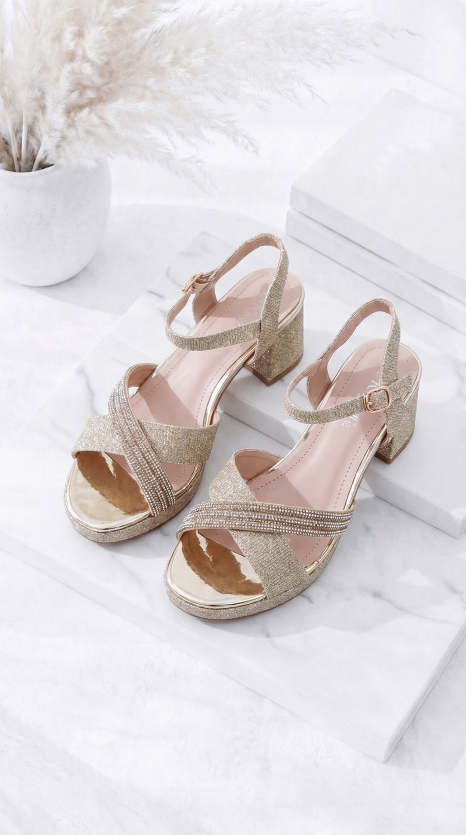 Absatzsandale Bella Crystal *Gold*