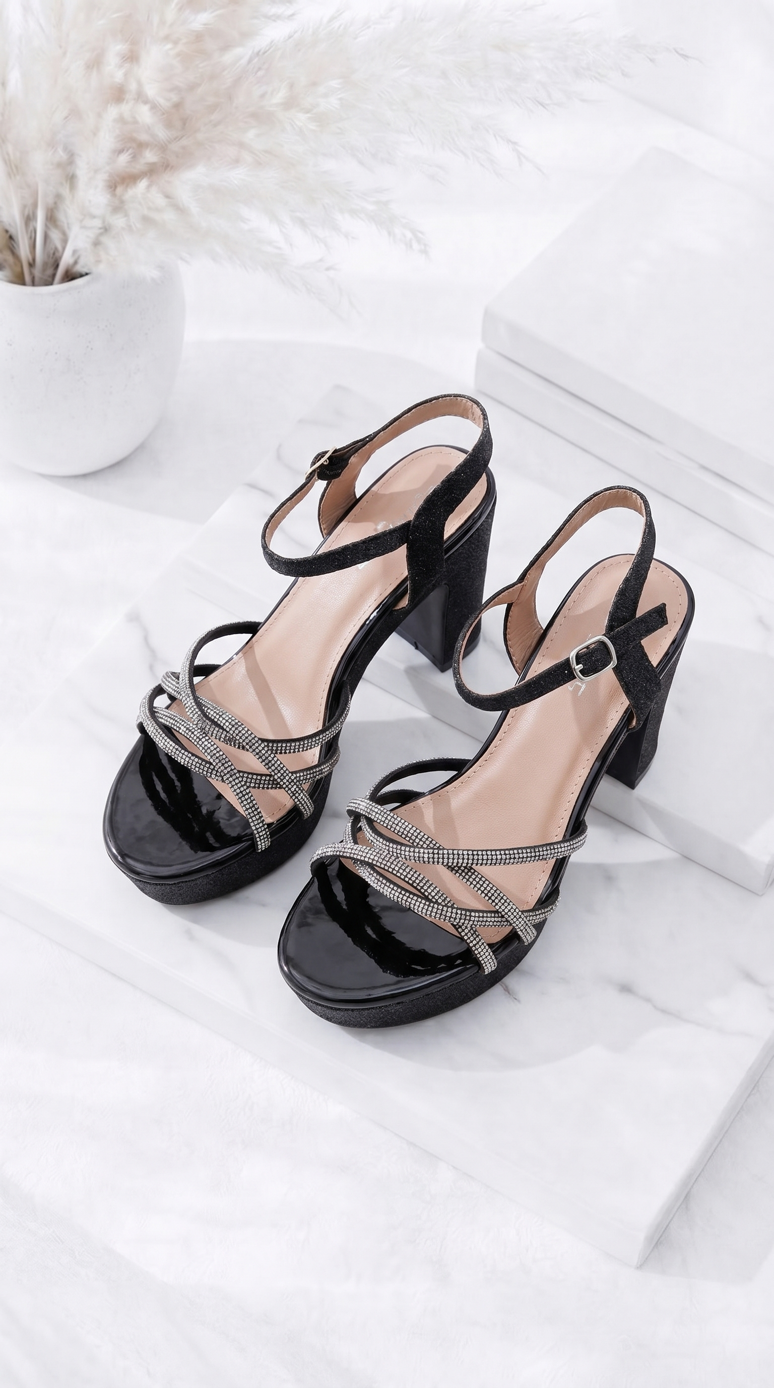 Absatzsandale Magic Glam *Schwarz*