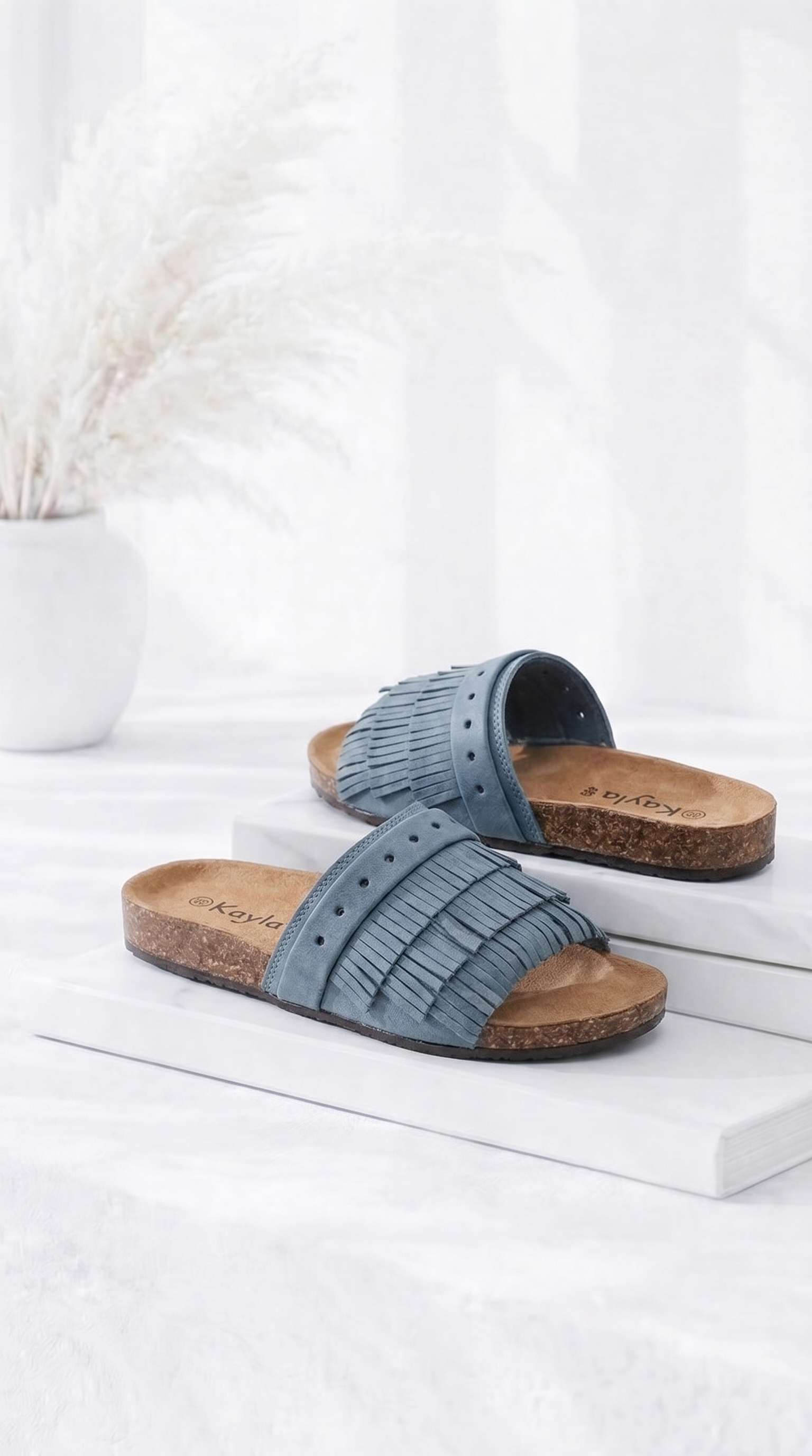 Sandale Fringe Walk *Blau*