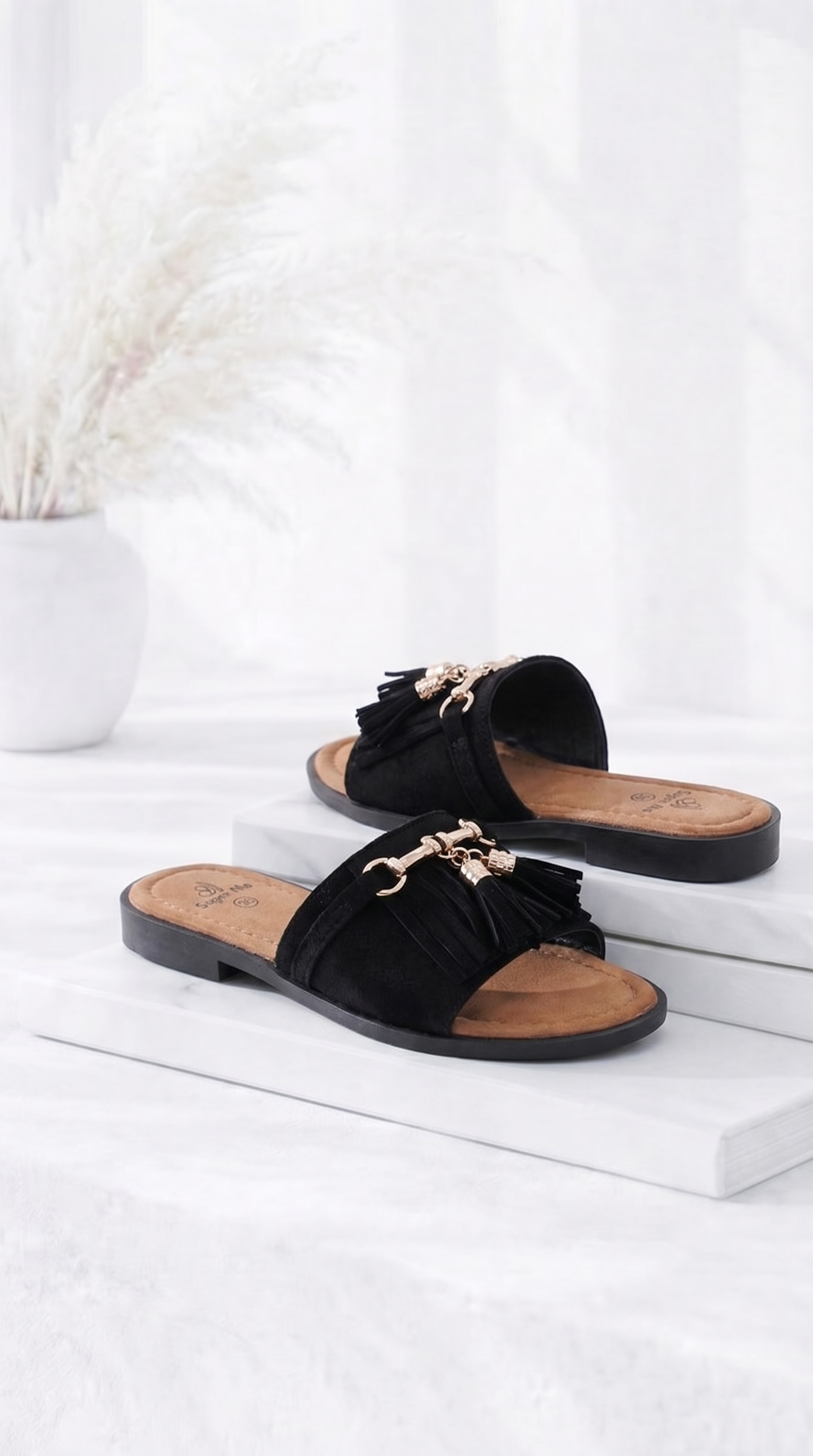 Sandale Tassel Walk *Schwarz*