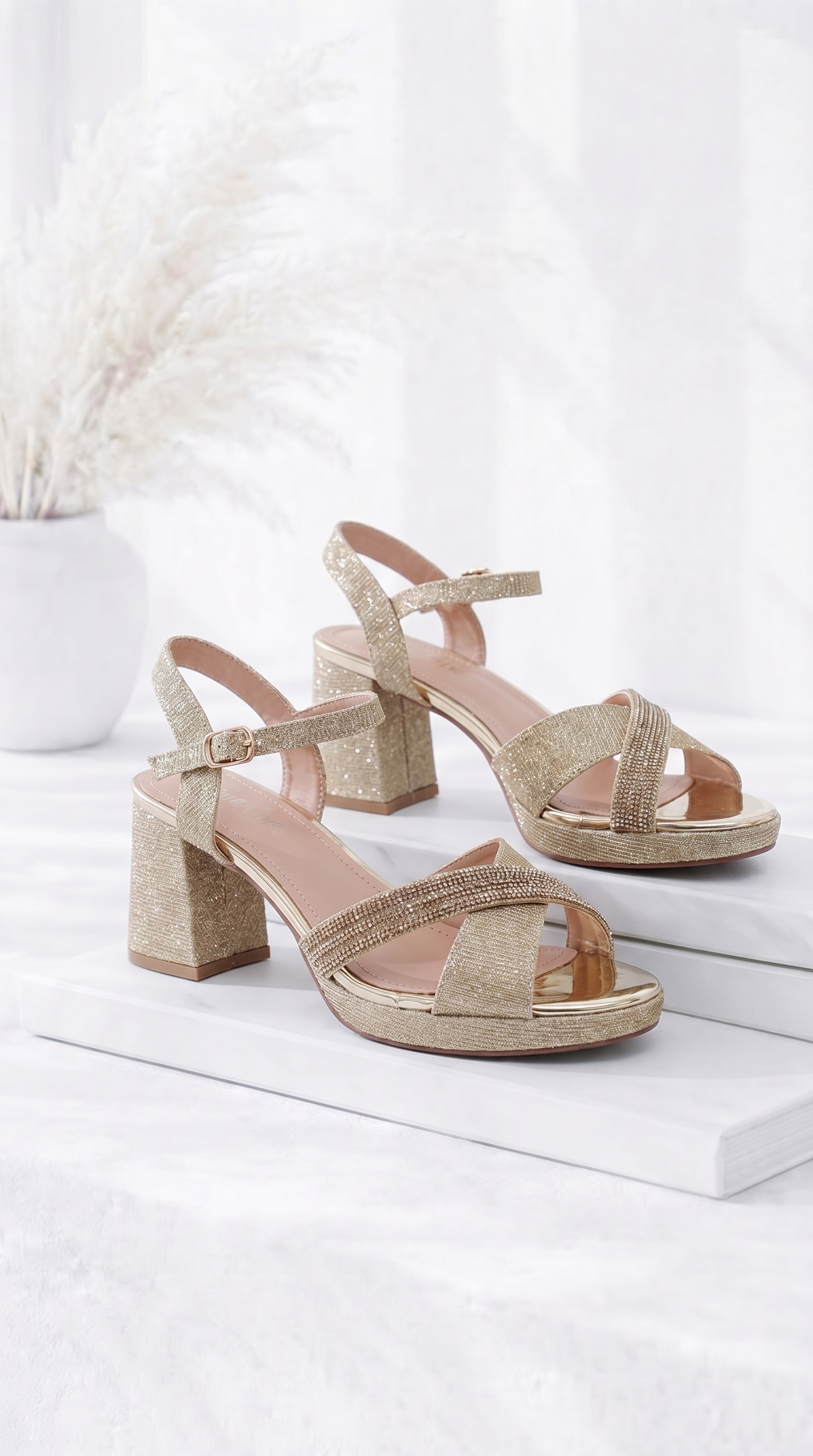 Absatzsandale Bella Crystal *Gold*