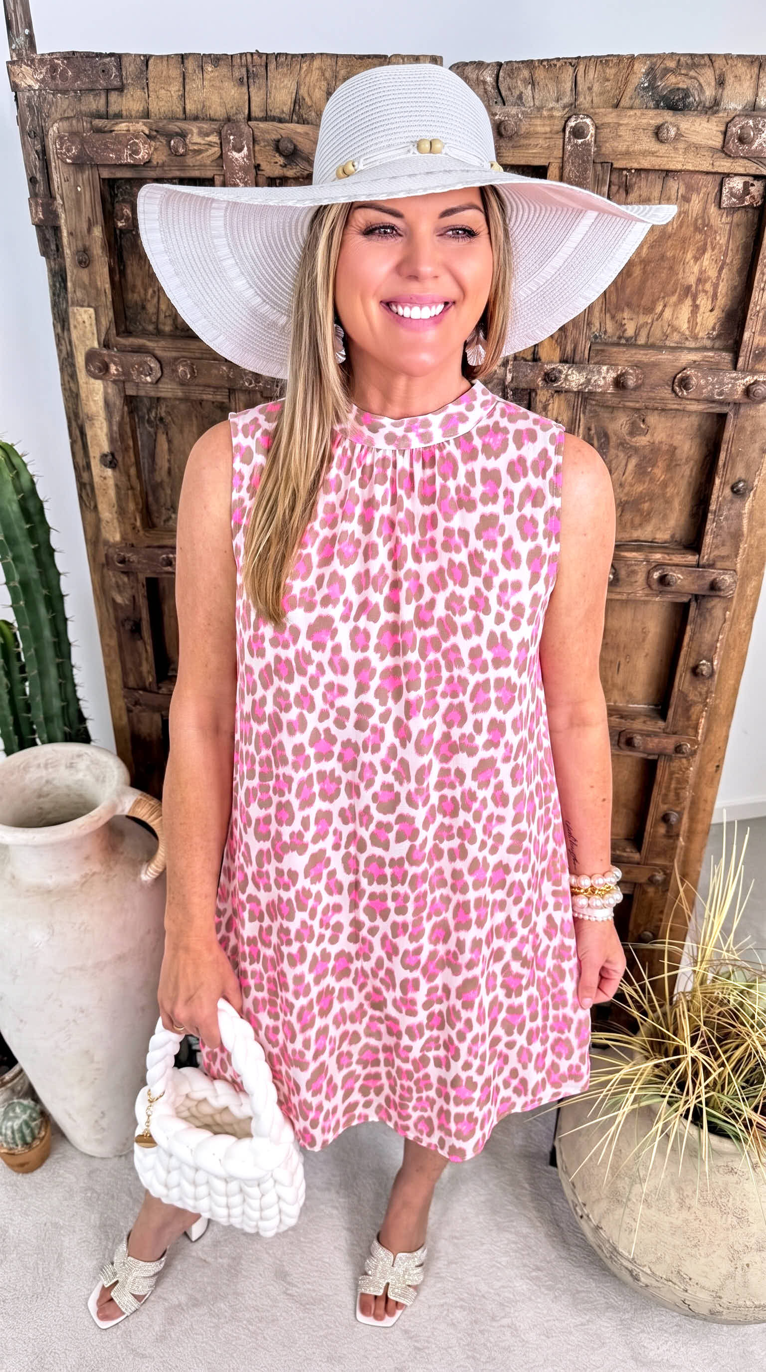 Kurzes Kleid Sunset *Taupe/Pink*