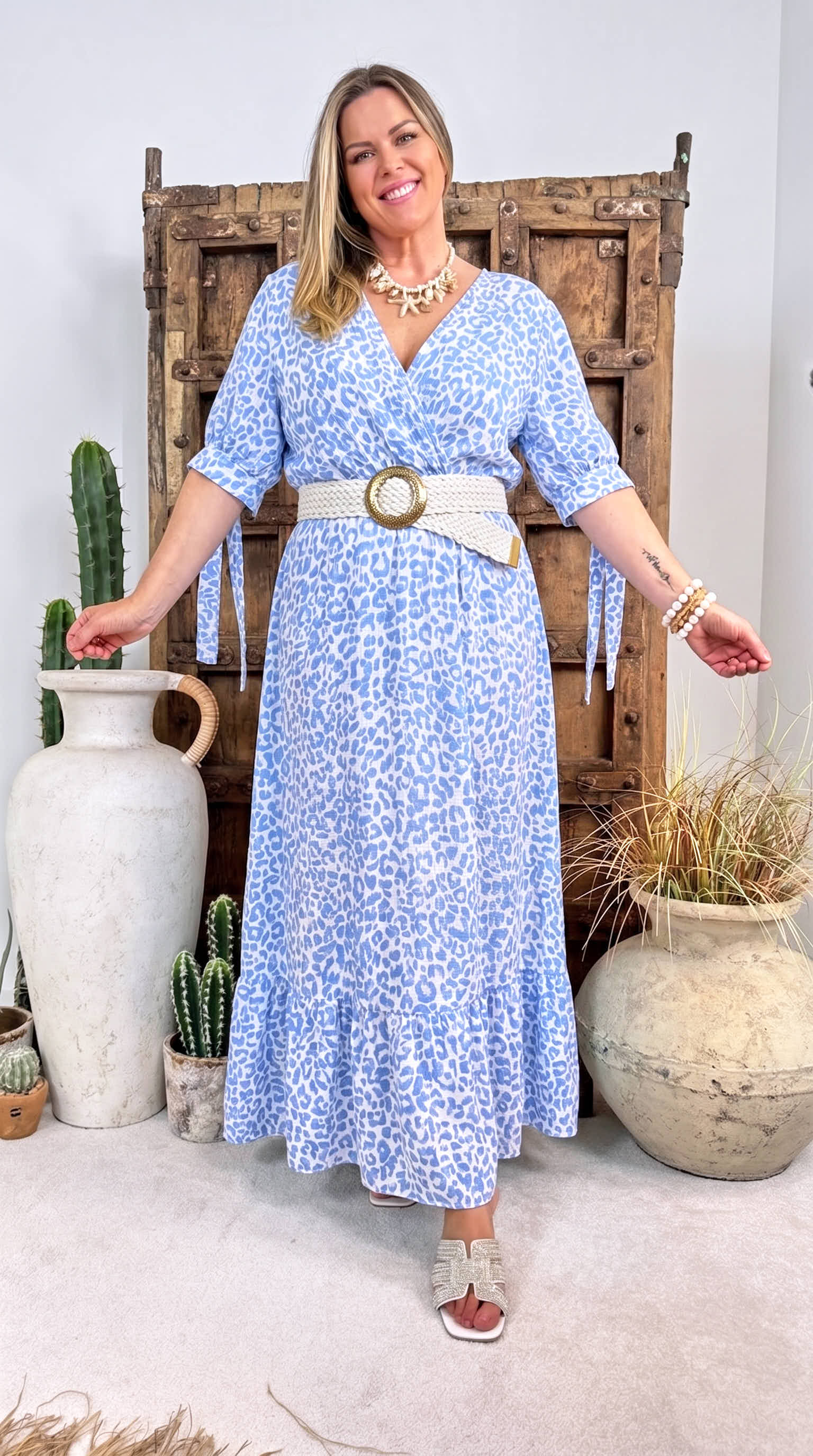 Langes Kleid Leo Desire *Hellblau*