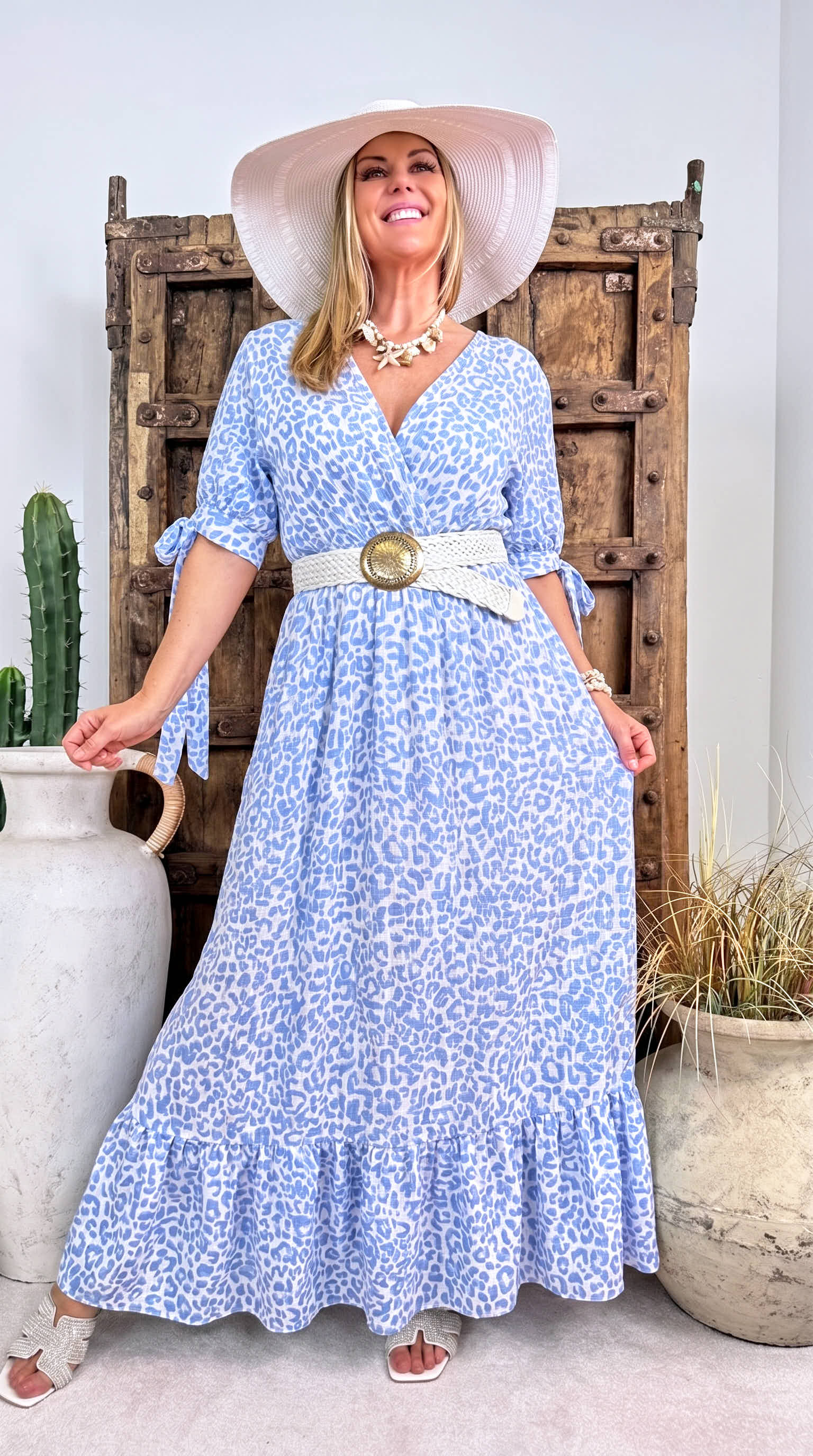 Langes Kleid Leo Desire *Hellblau*