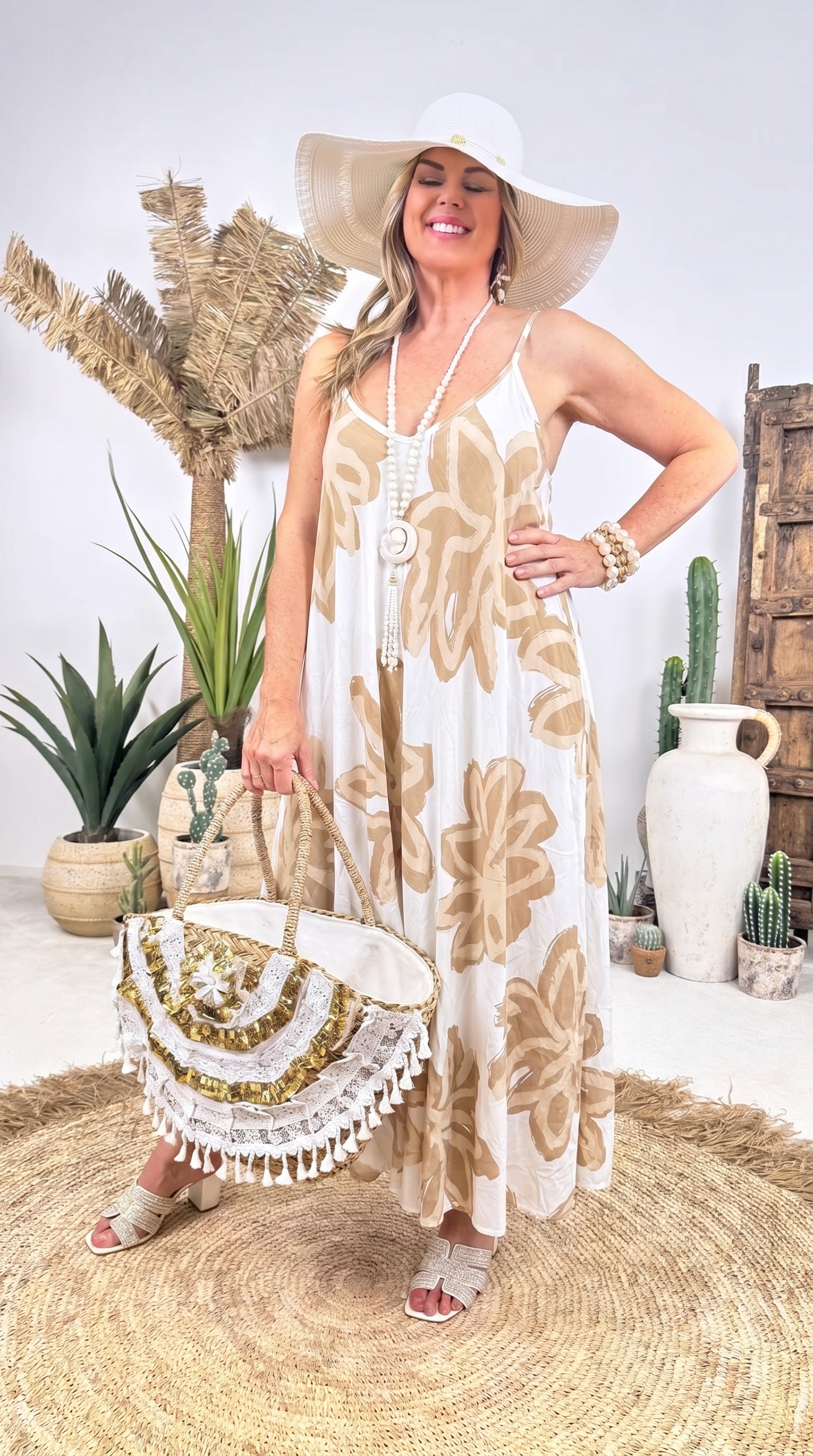 Langes Kleid Holiday Escape *Camel*