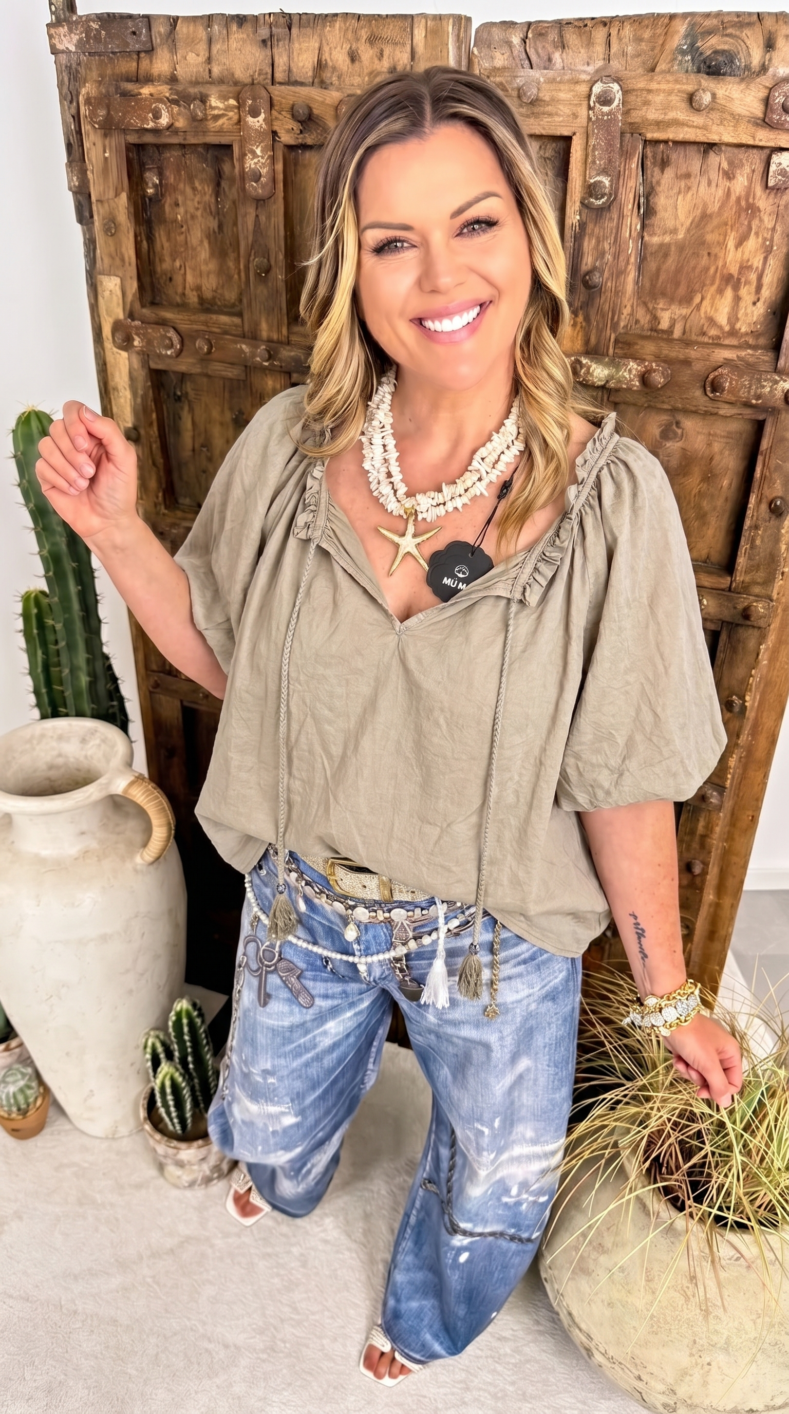 Bluse Free Vibes *Taupe*