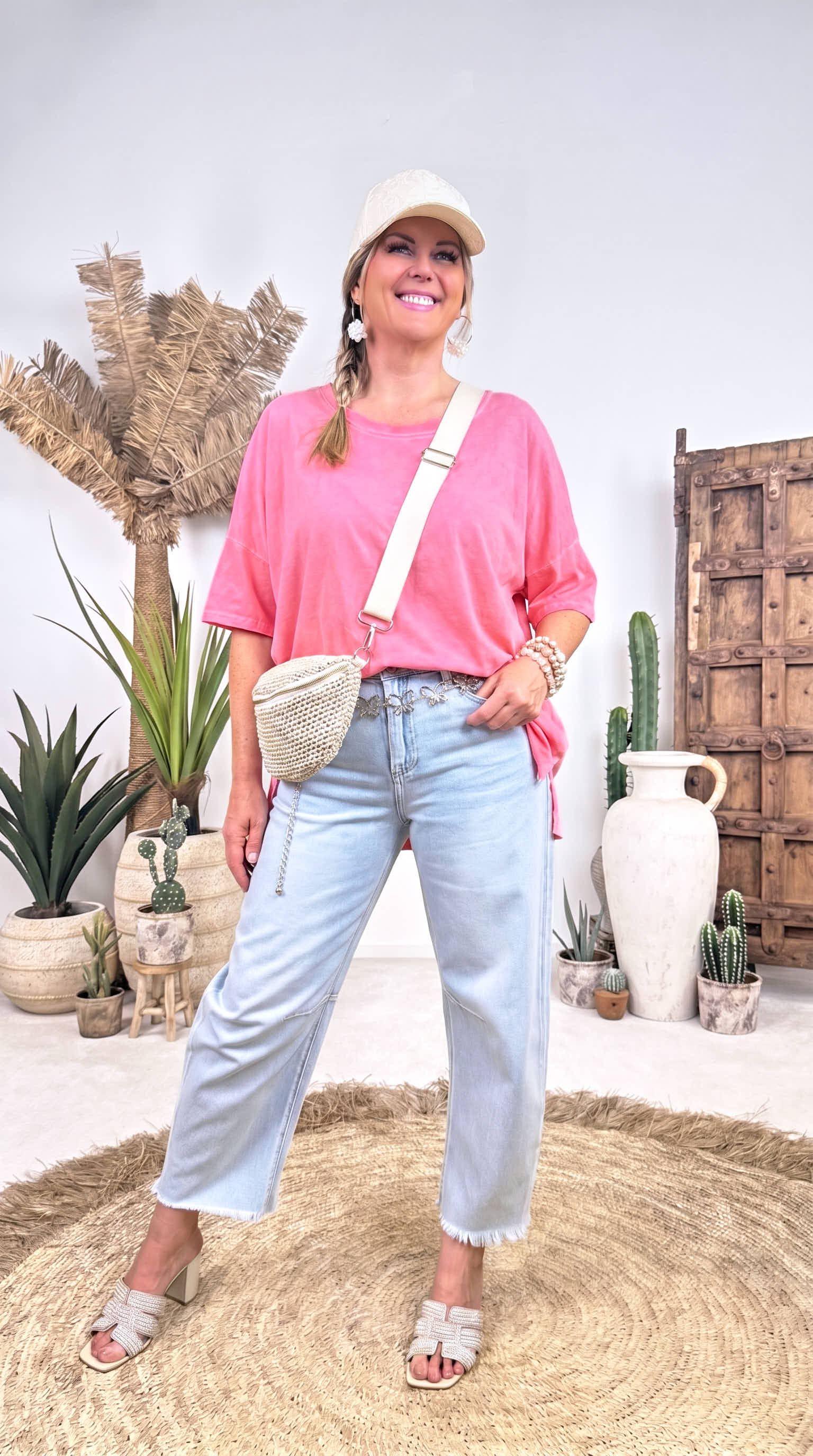 Oversized Shirt Power Mood *Neon Apricot*