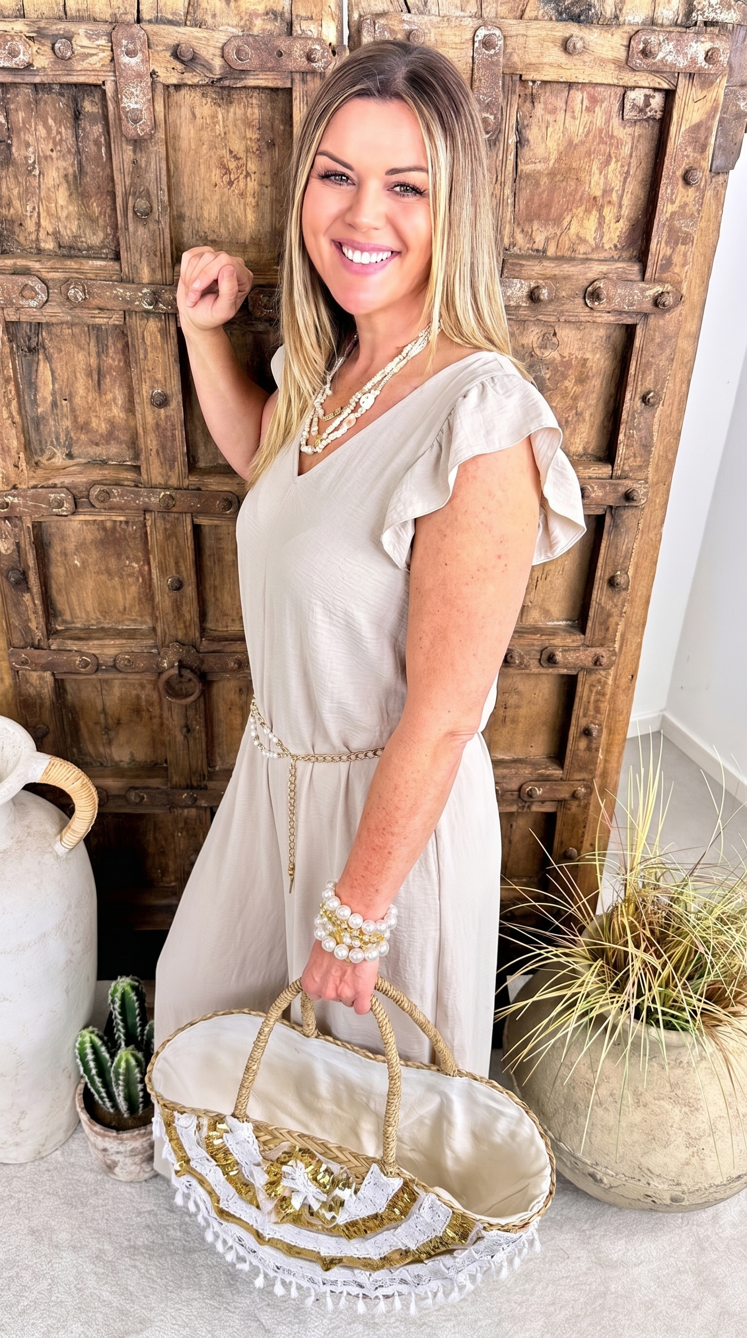 Langer Jumpsuit Sienna *Beige*