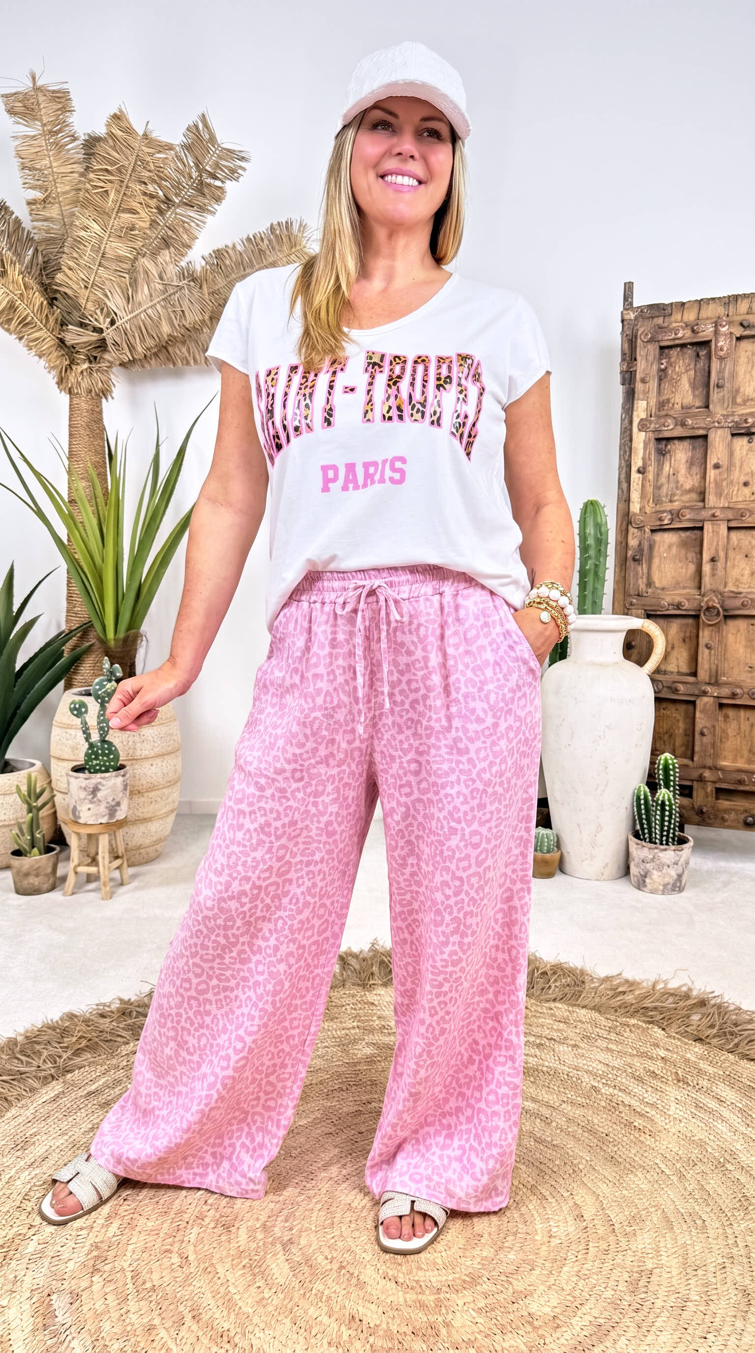 Weite Hose Color Leo *Rosa*
