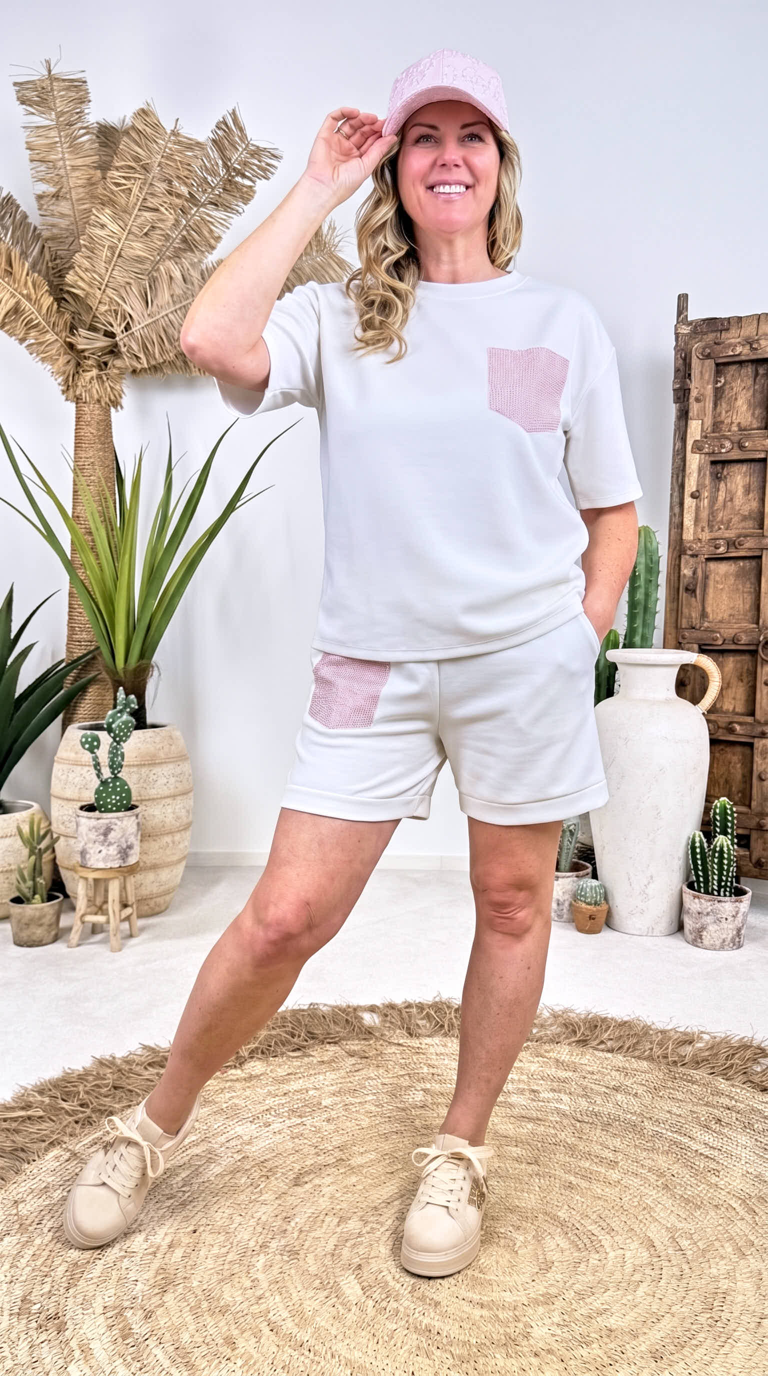 Kurze Sweathose Sporty Beach *Weiß*