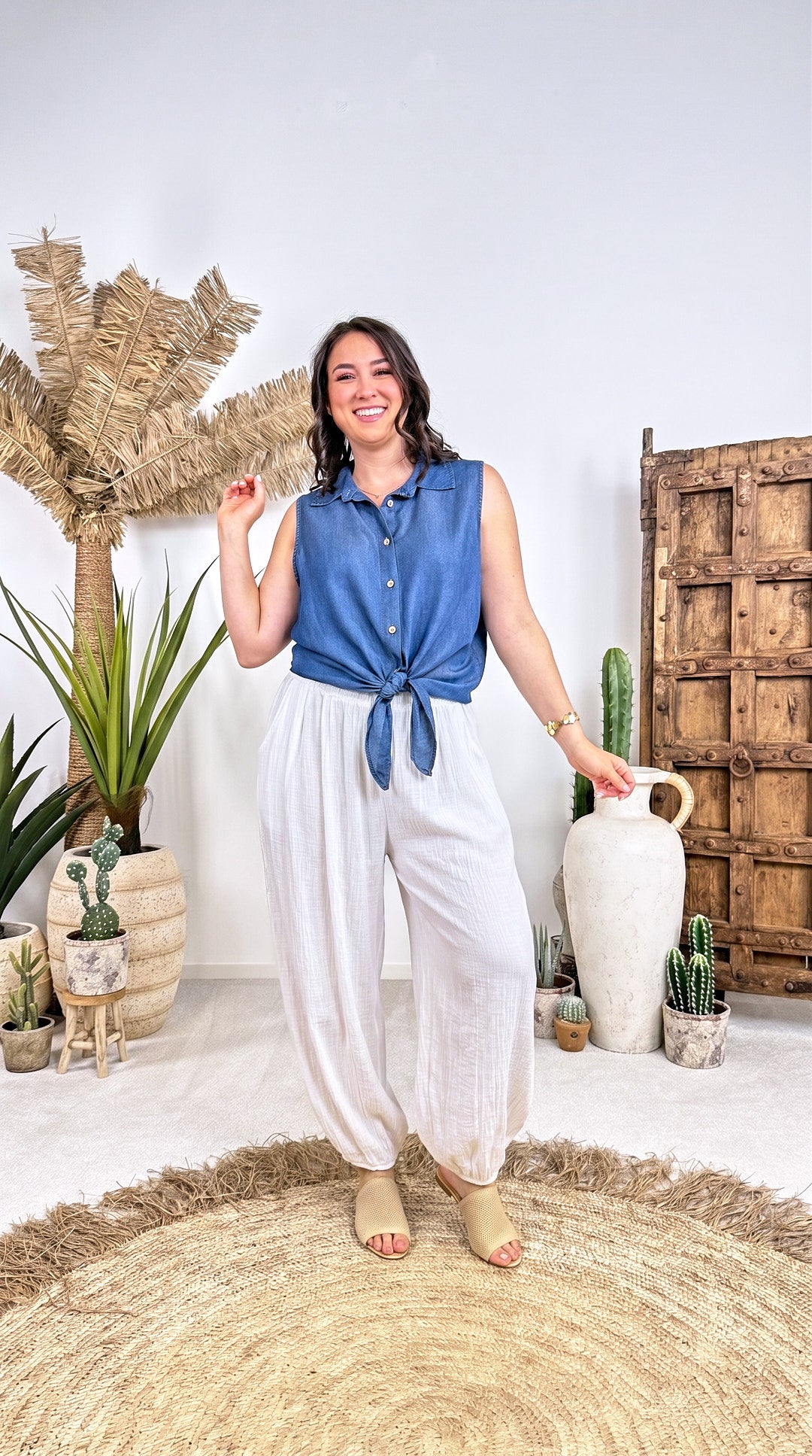 Bluse Blue Tie *Dunkelblau*