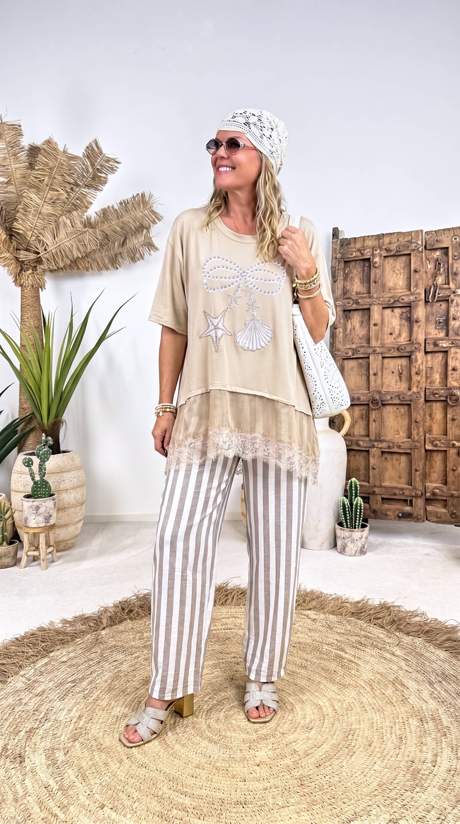 Long-Shirt Dolce Mare Glam *Camel*