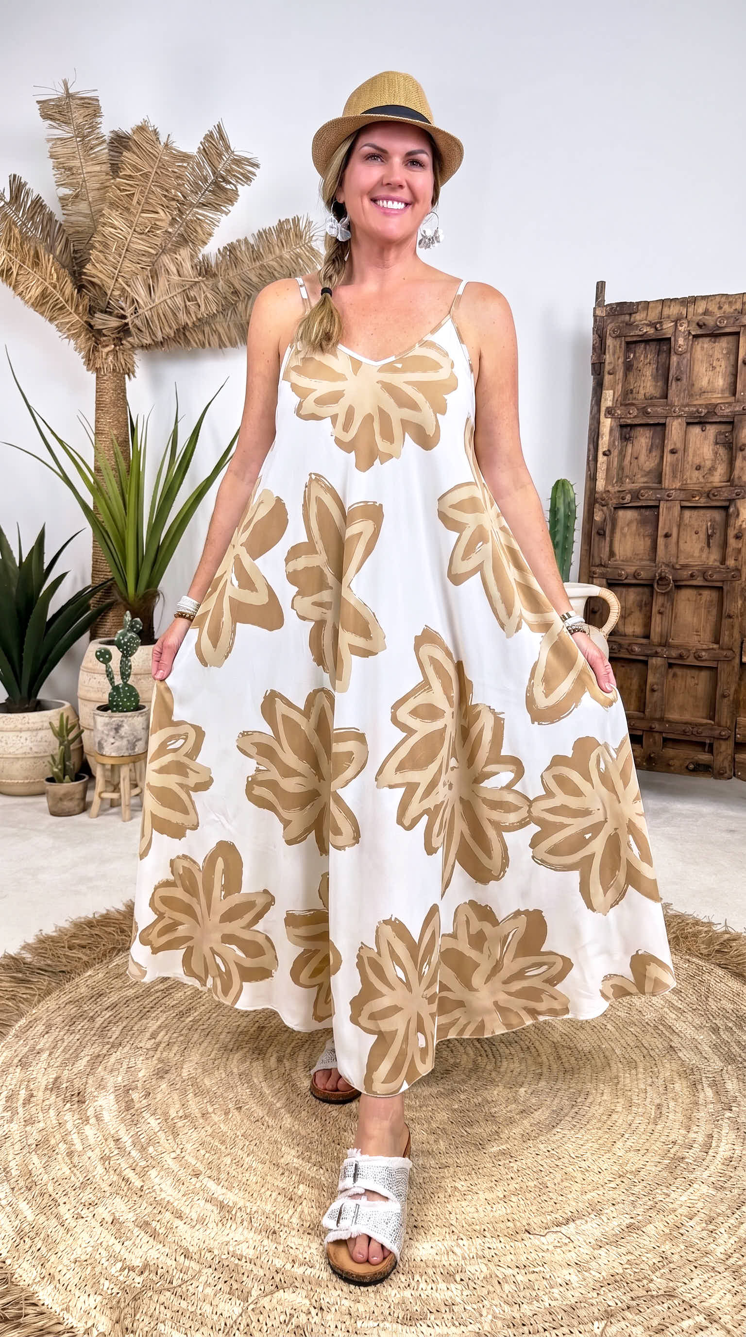 Langes Kleid Holiday Escape *Camel*