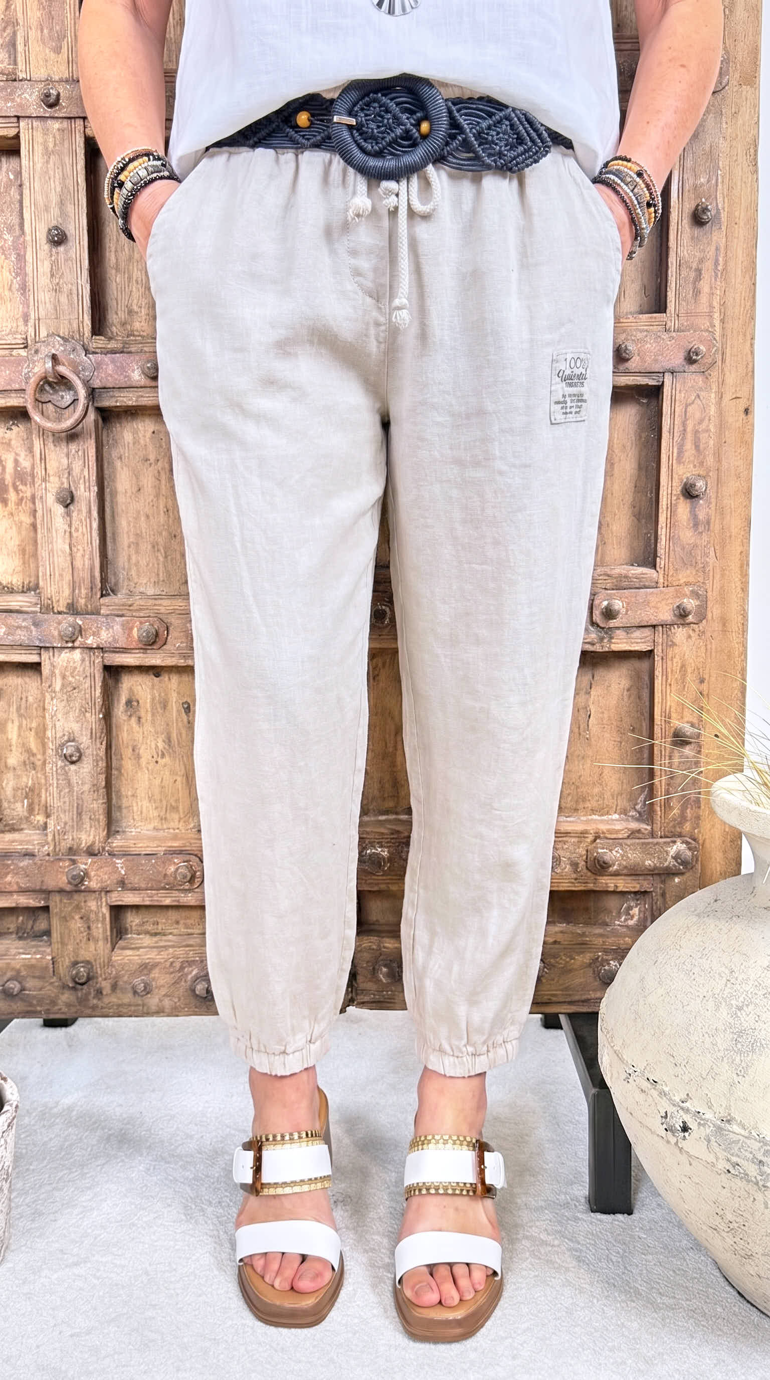 Leinen-Hose Soft Journey *Beige*