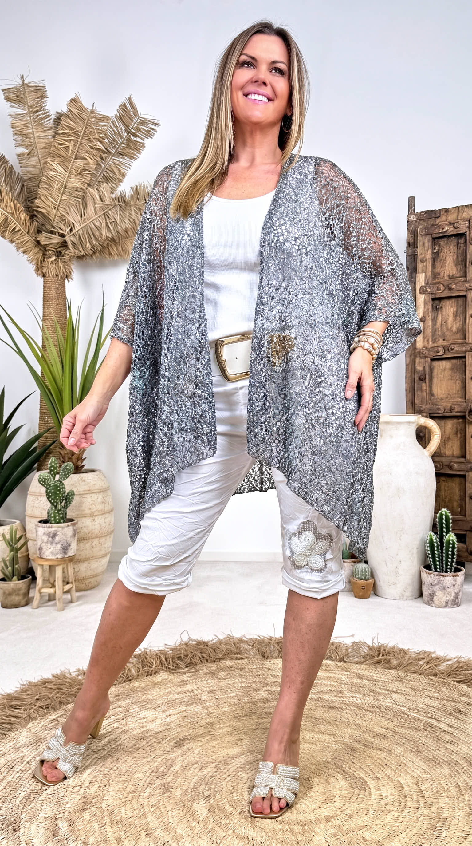 Leichter Cardigan Free Summer *Dunkelgrau*